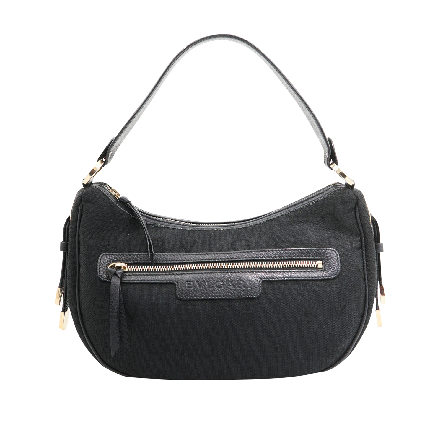 Bvlgari Canvas Hobo Bag in Black Monogram