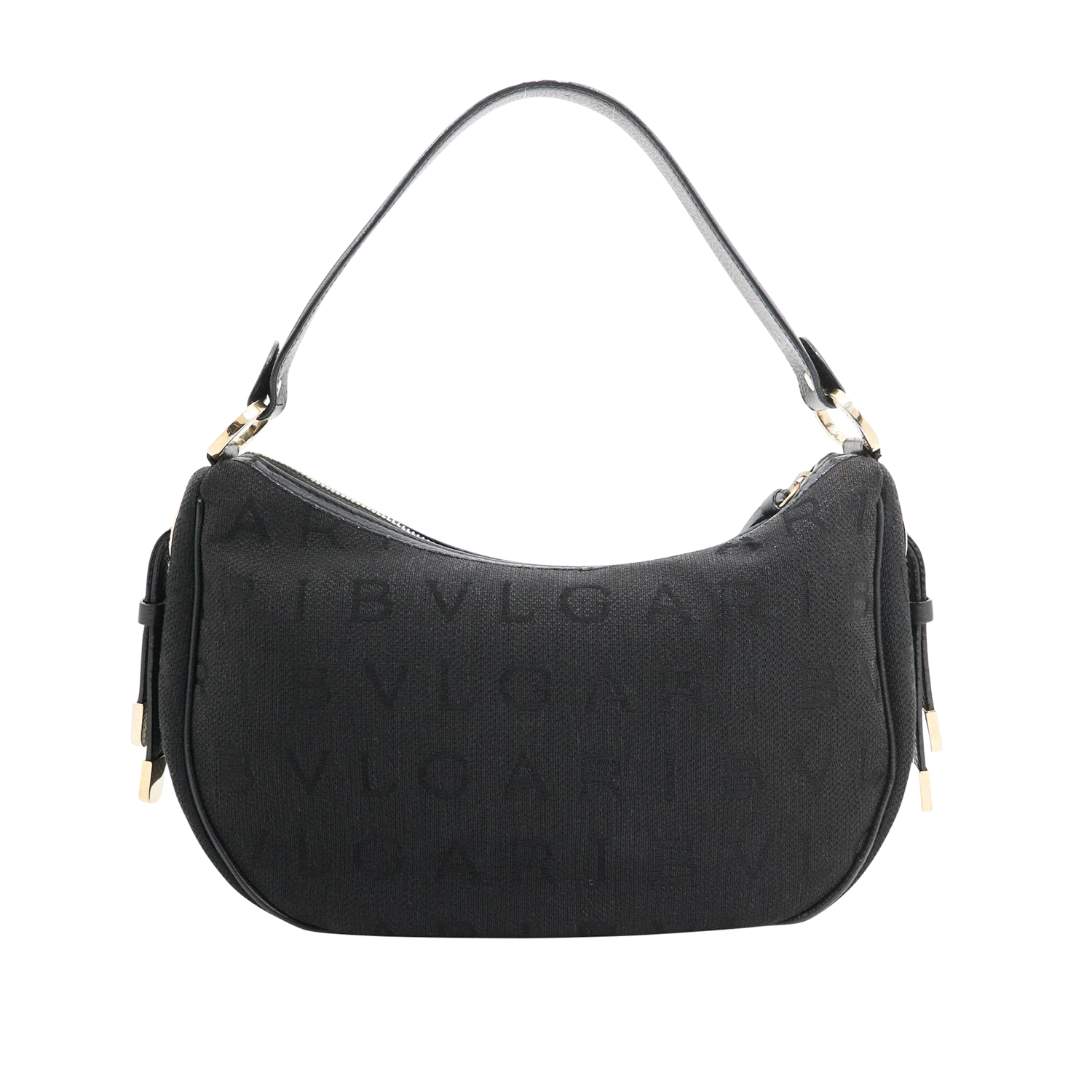 Bvlgari Canvas Hobo Bag in Black Monogram