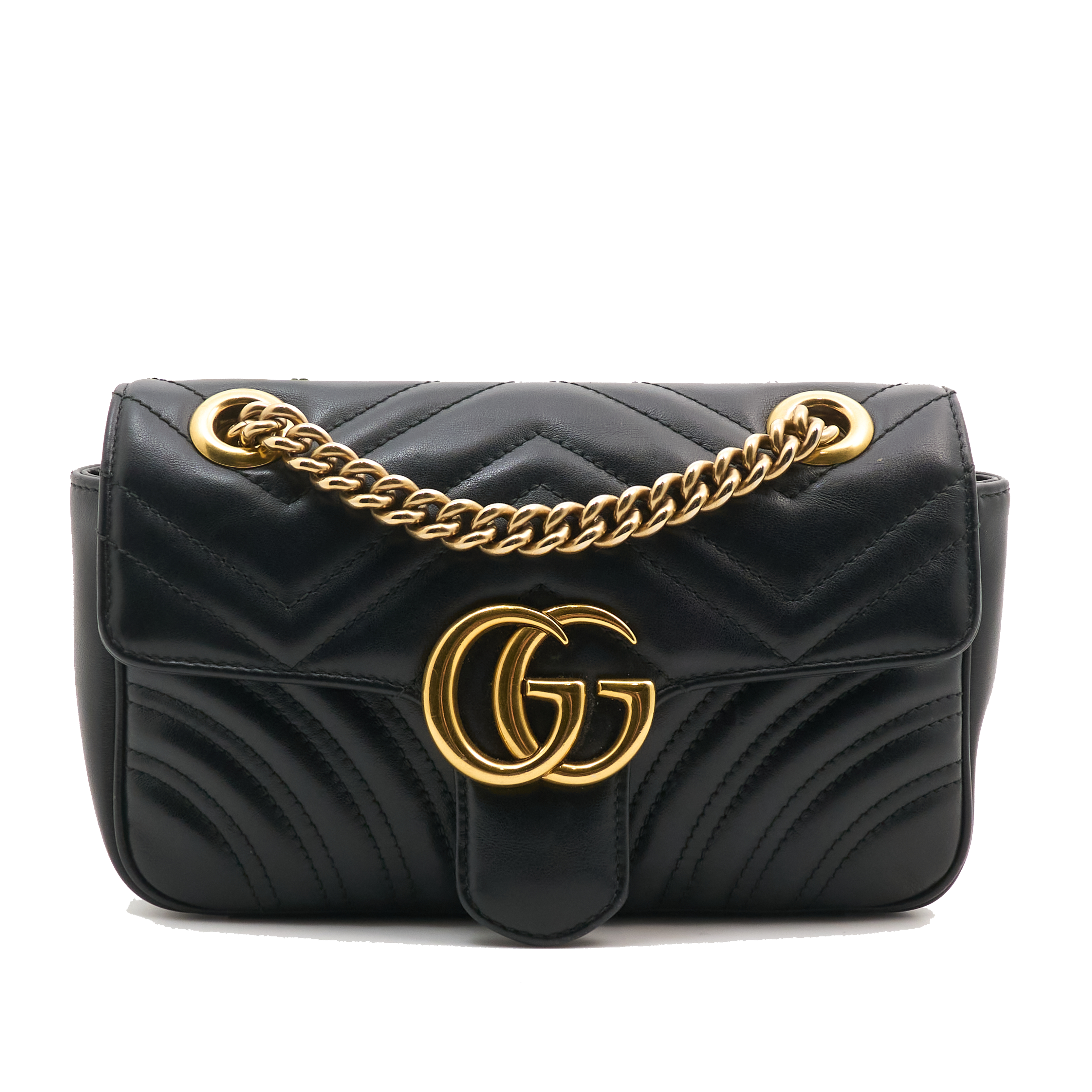 Gucci GG Marmont Matelassé Shoulder Flap Bag Black