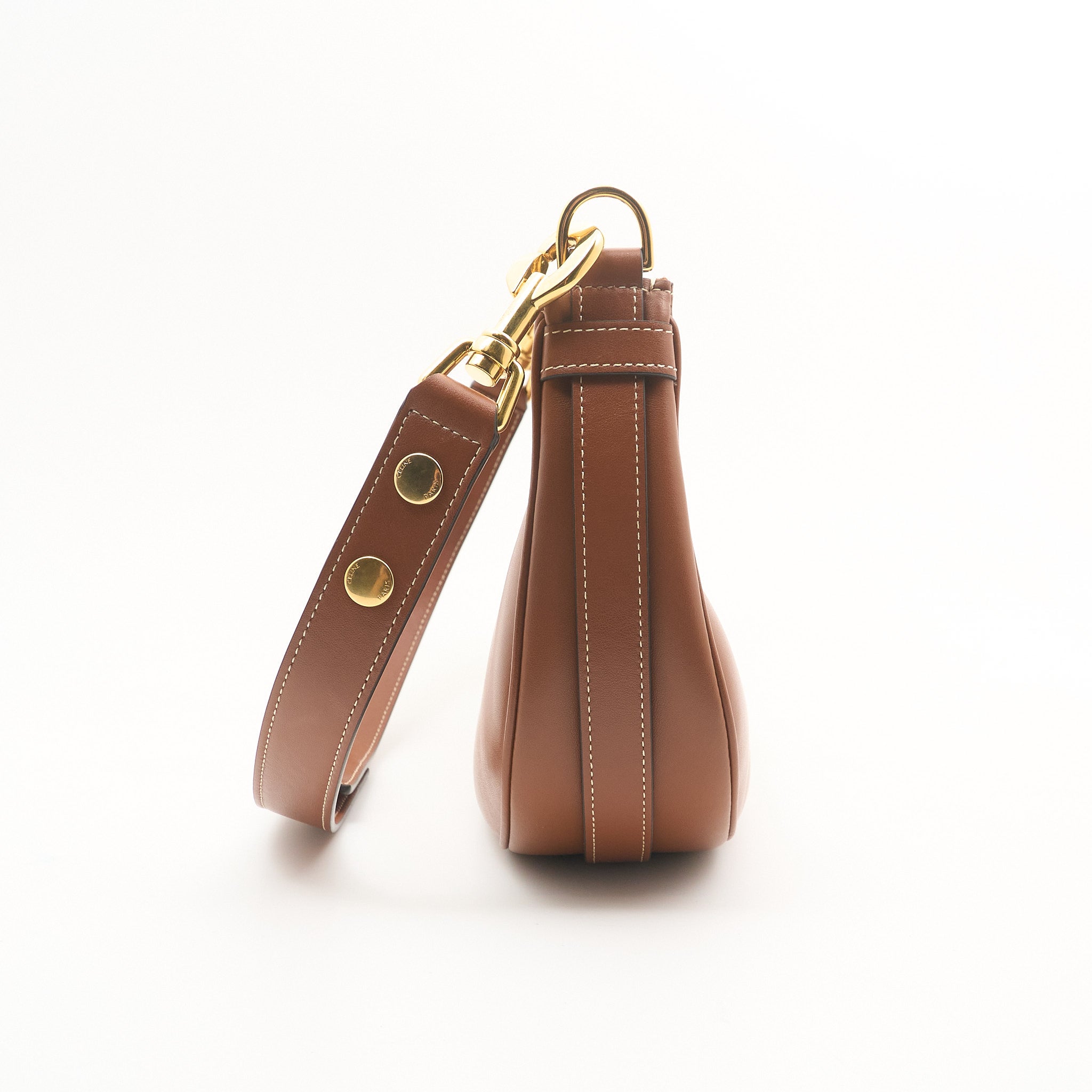 Celine Ava Triomphe Tan Leather Bag