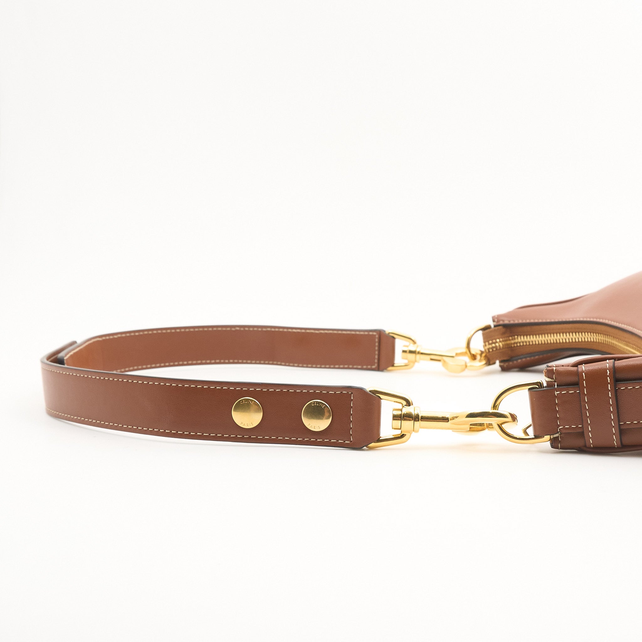 Celine Ava Triomphe Tan Leather Bag