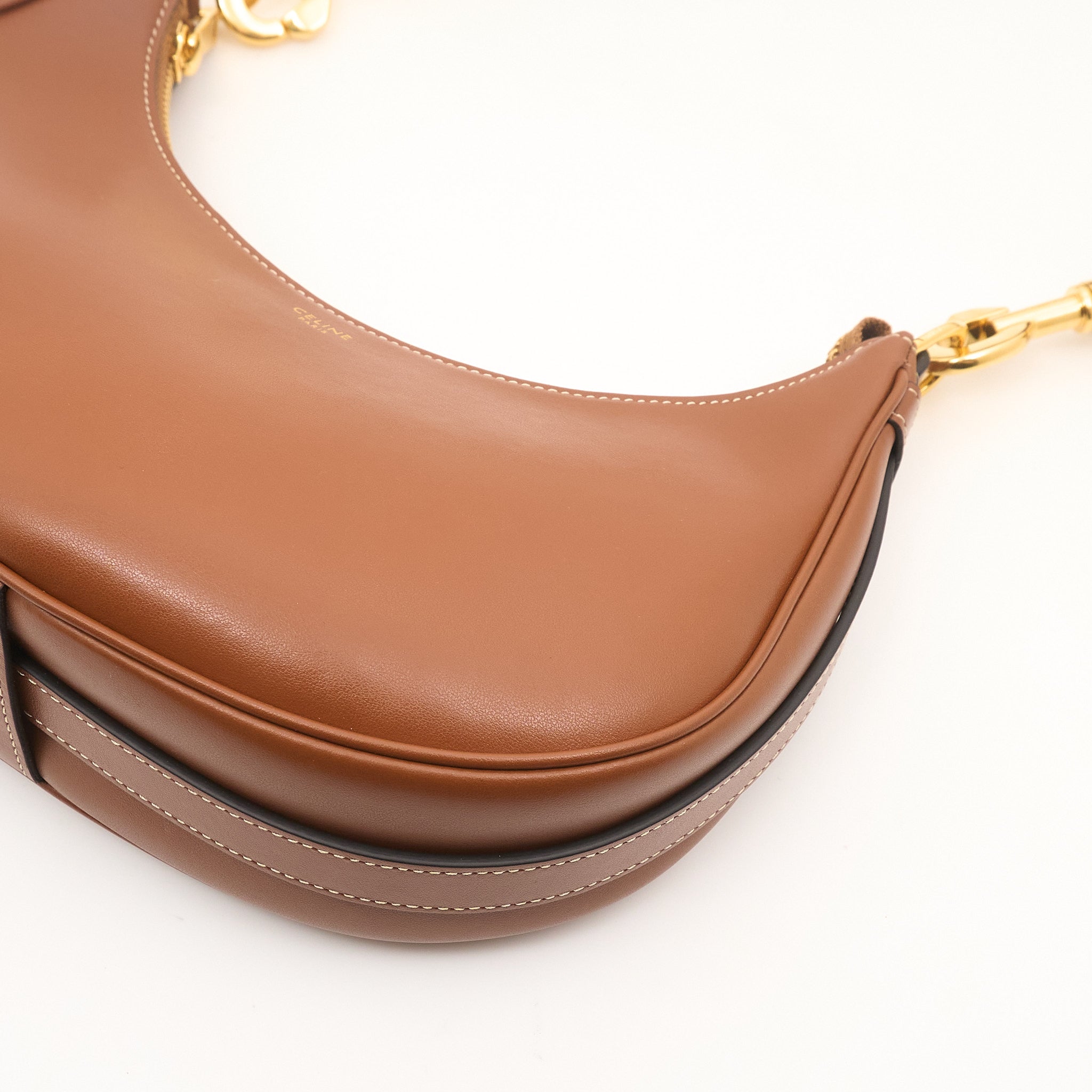 Celine Ava Triomphe Tan Leather Bag