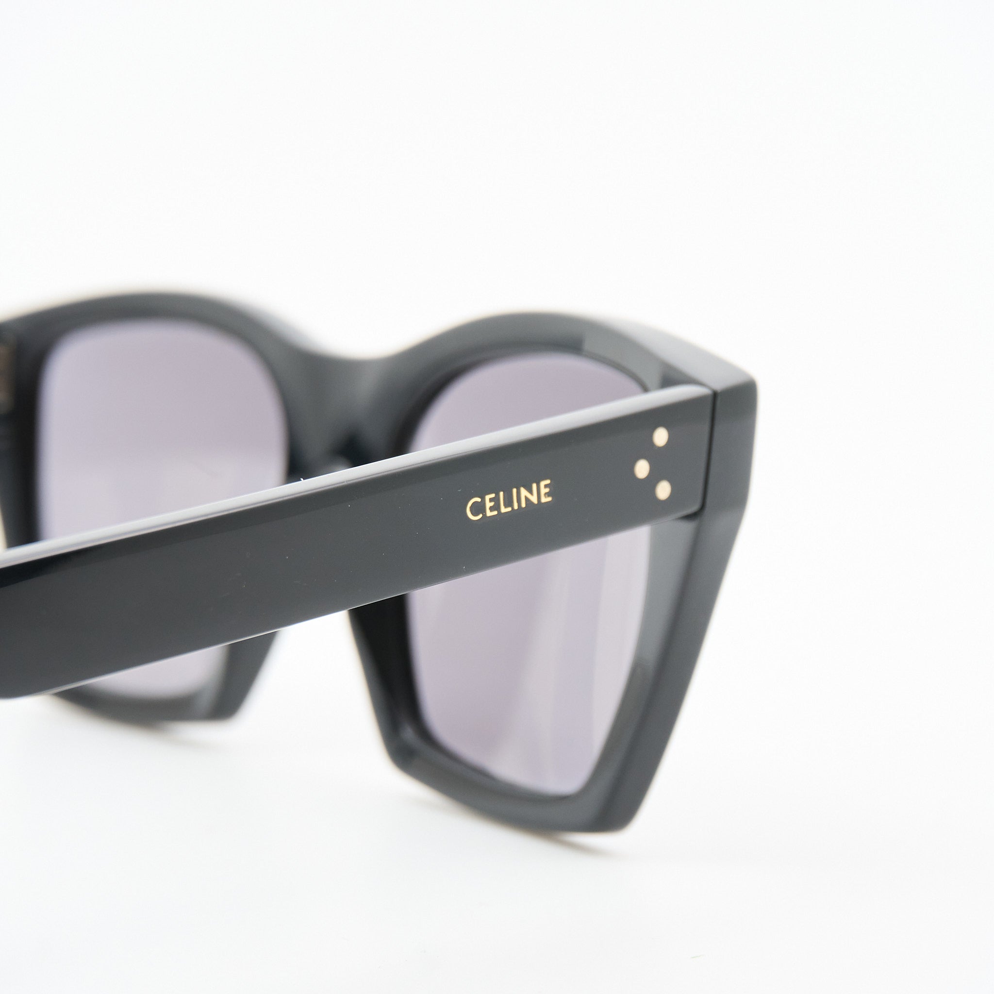 Celine Cat Eye Polarised Black Sunglasses