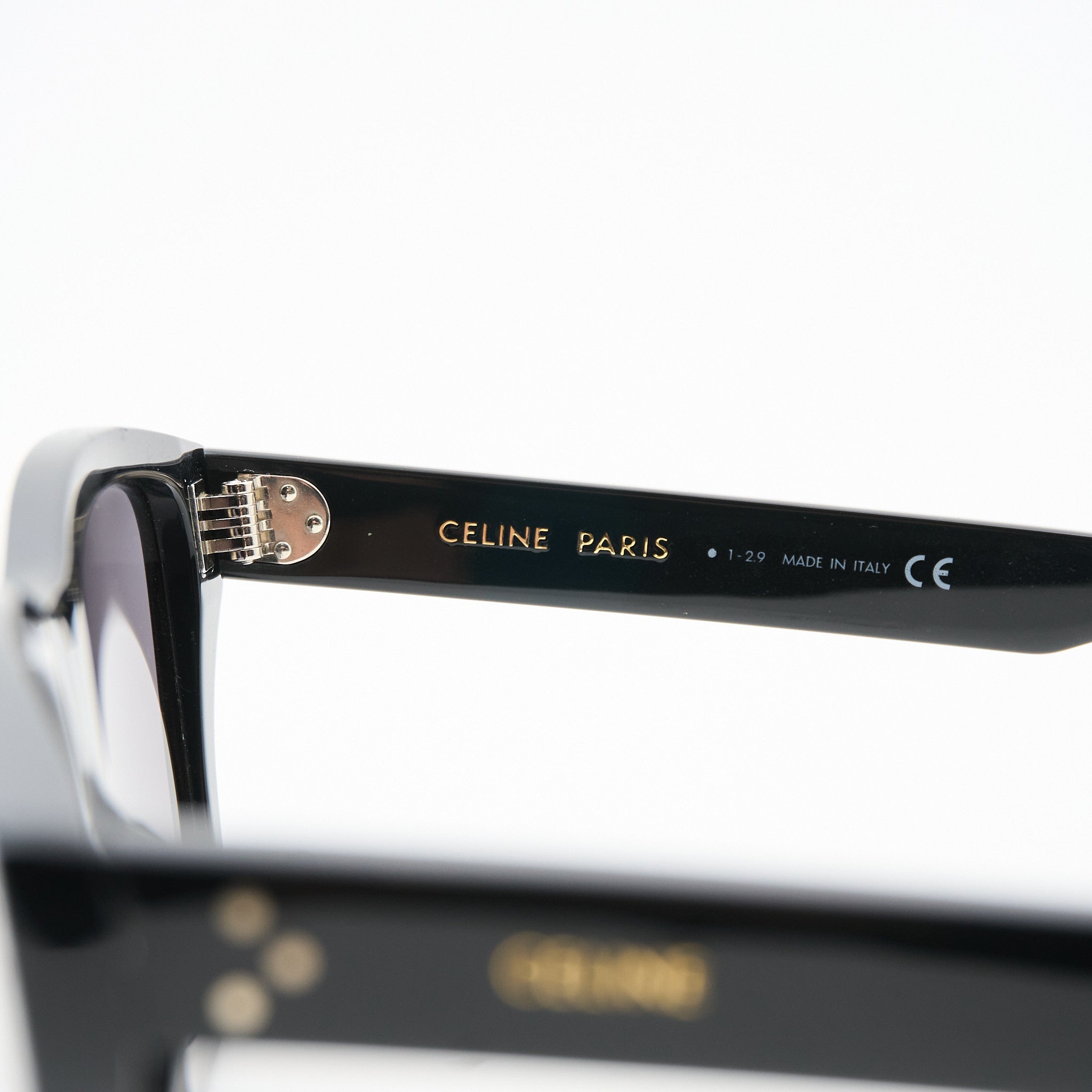 Celine Cat Eye Polarised Black Sunglasses