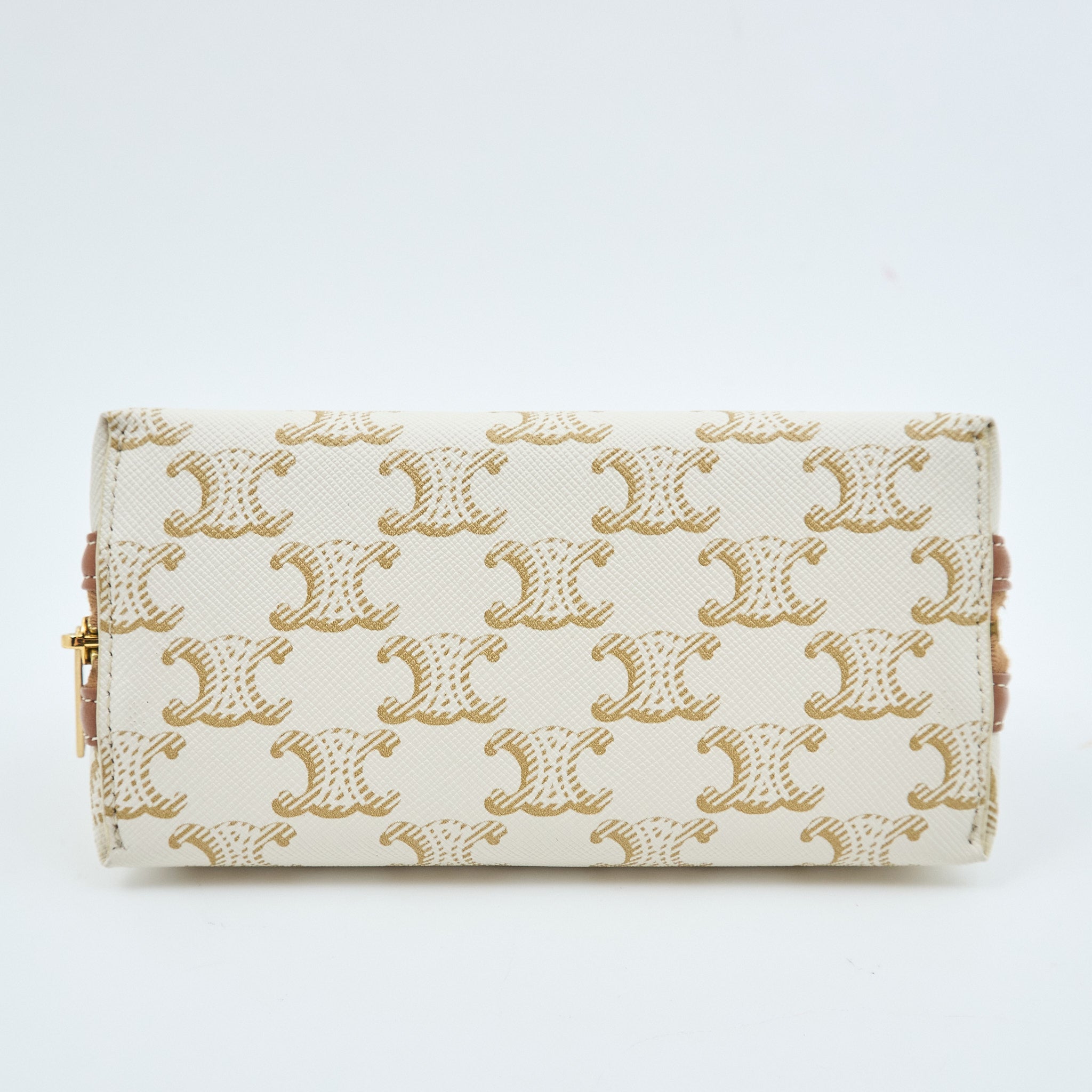 Celine Clutch With Chain Triomphe Canvas Bag