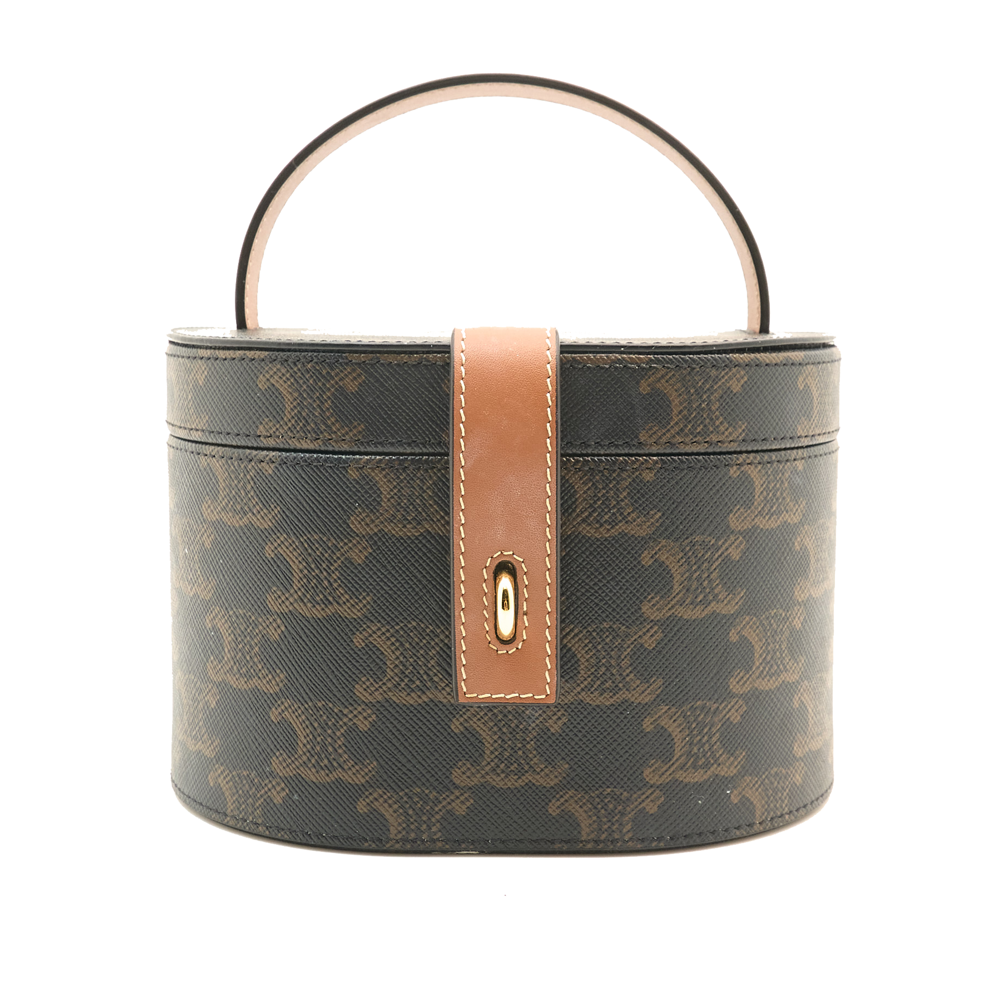 Celine Vanity Case In Triomphe & Calfskin