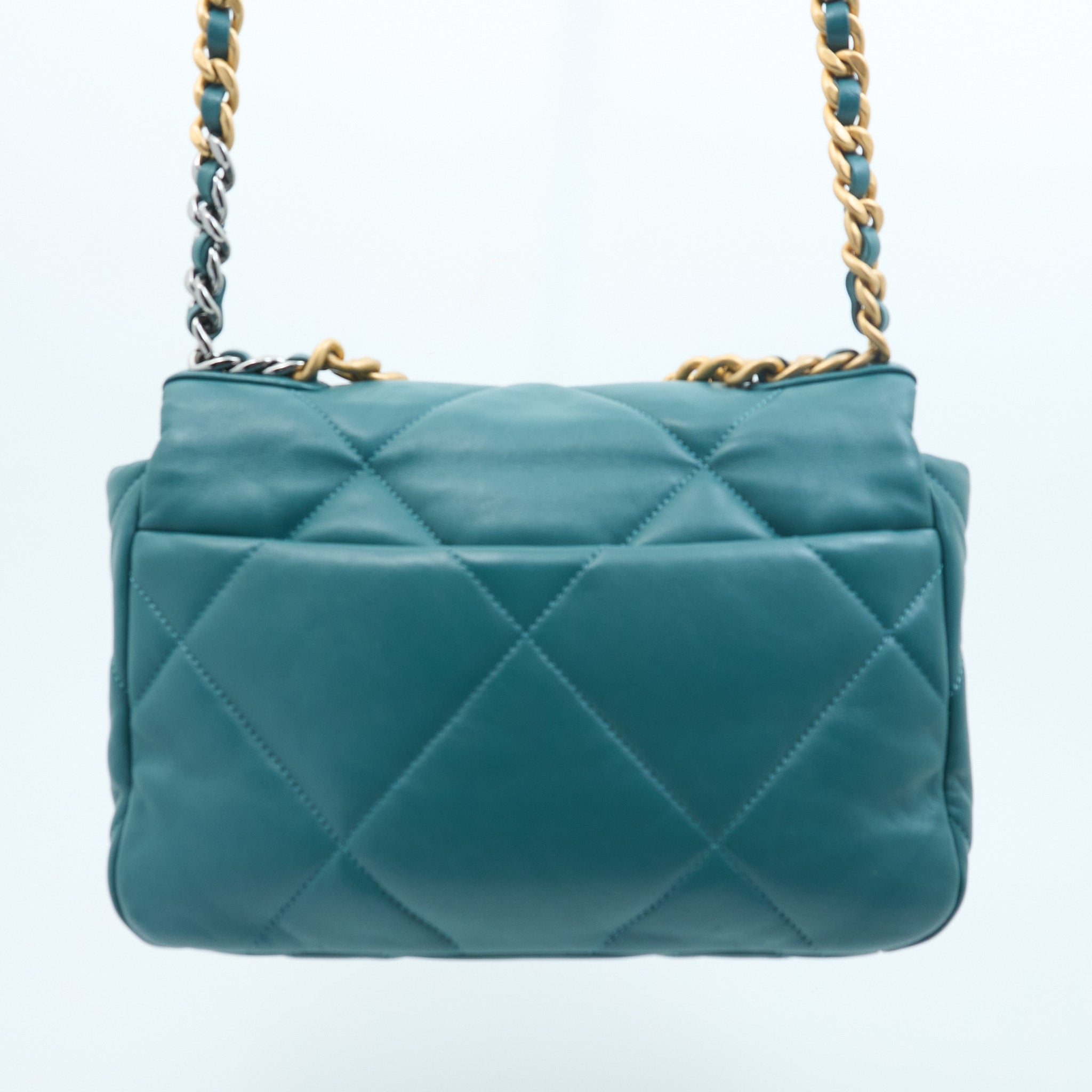 Chanel 19 Small Emerald Green Lambskin Bag