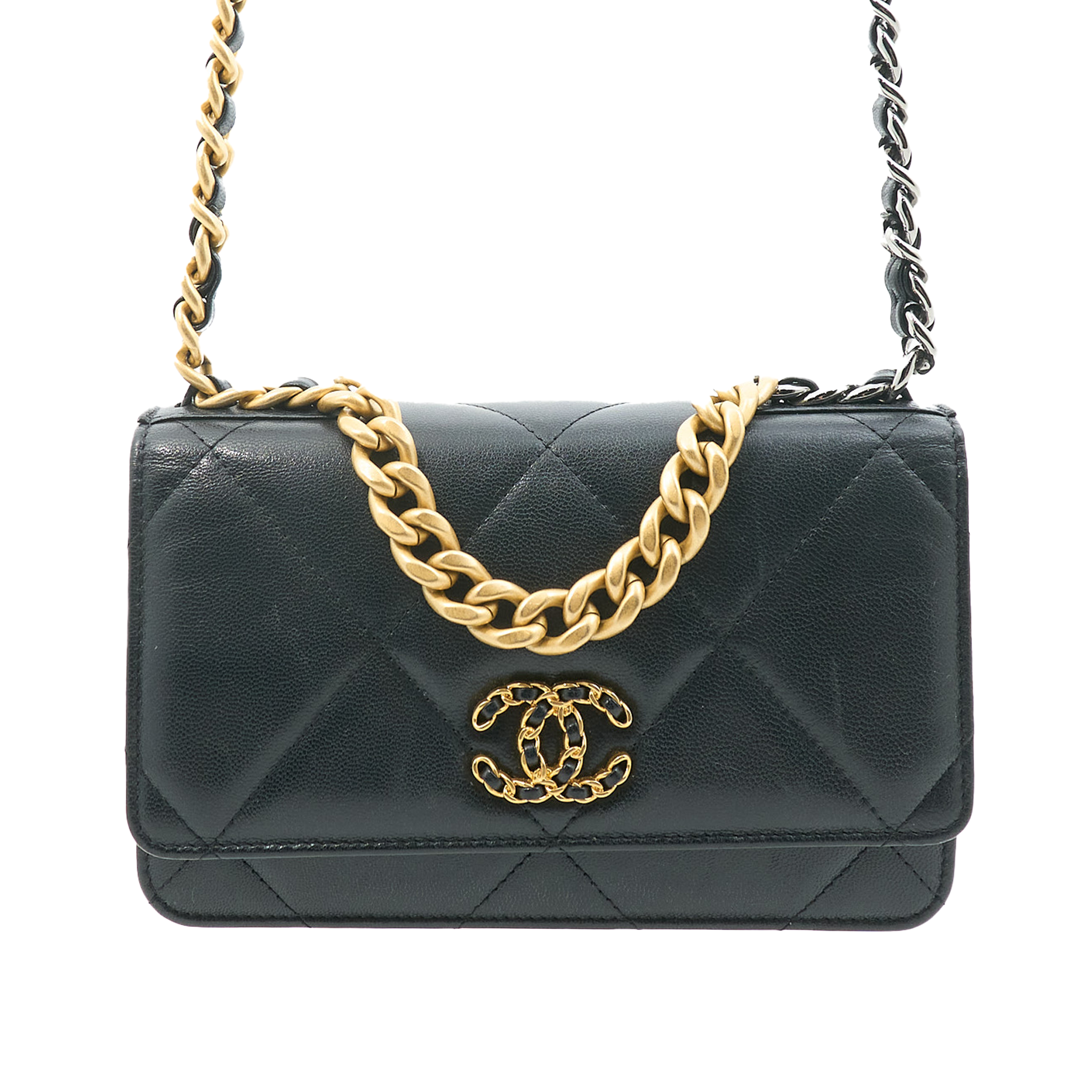 Chanel 19 Black Wallet On Chain WOC