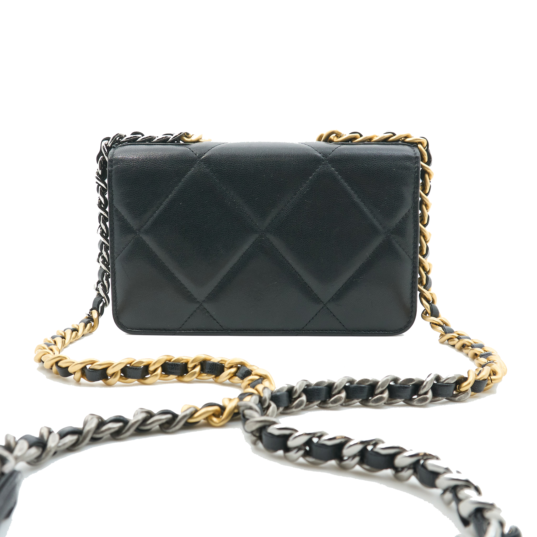 Chanel 19 Black Wallet On Chain WOC