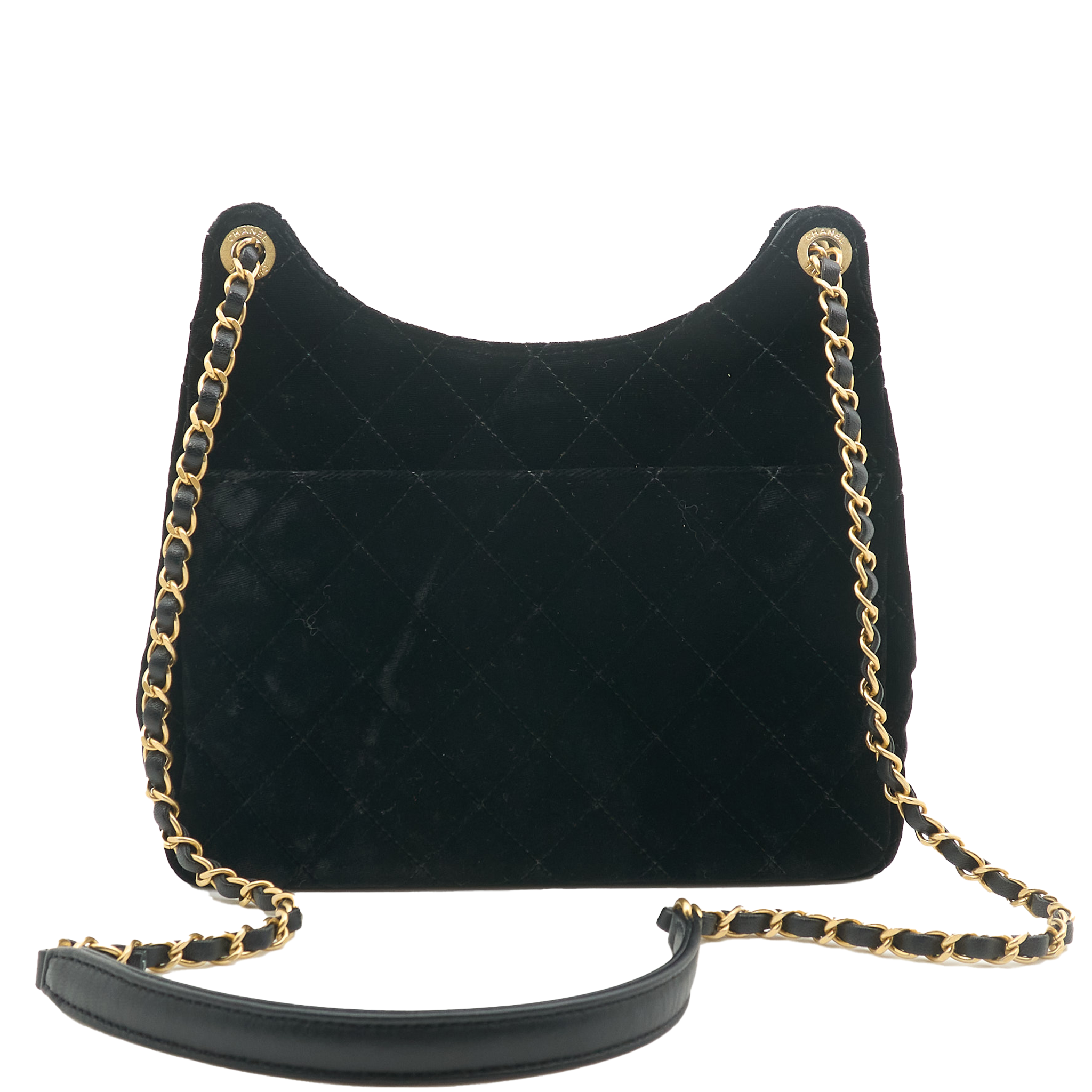Chanel 23B Hobo Bag Black Velvet