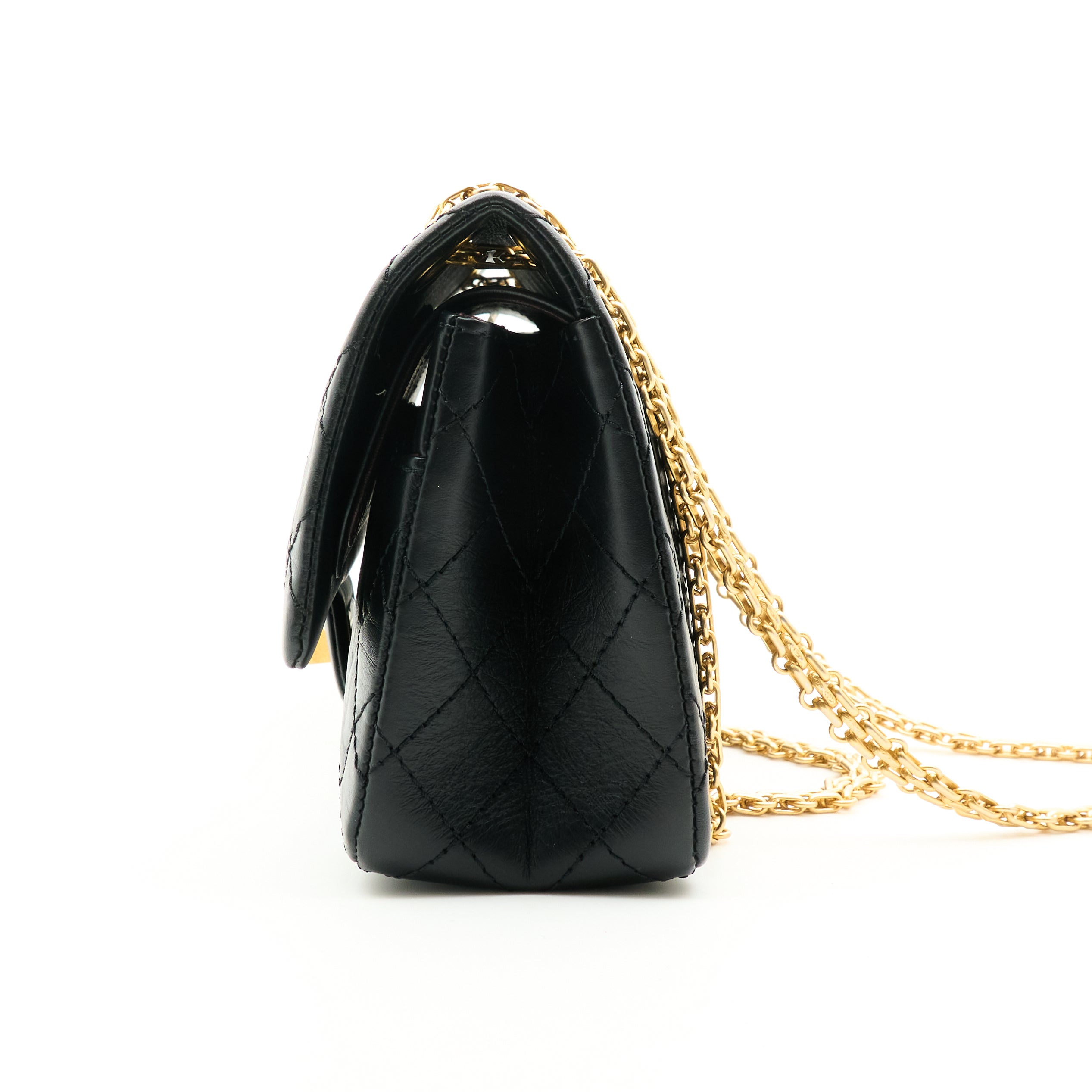 Chanel 2.55 Re-Issue Double Flap Black Bag GHW