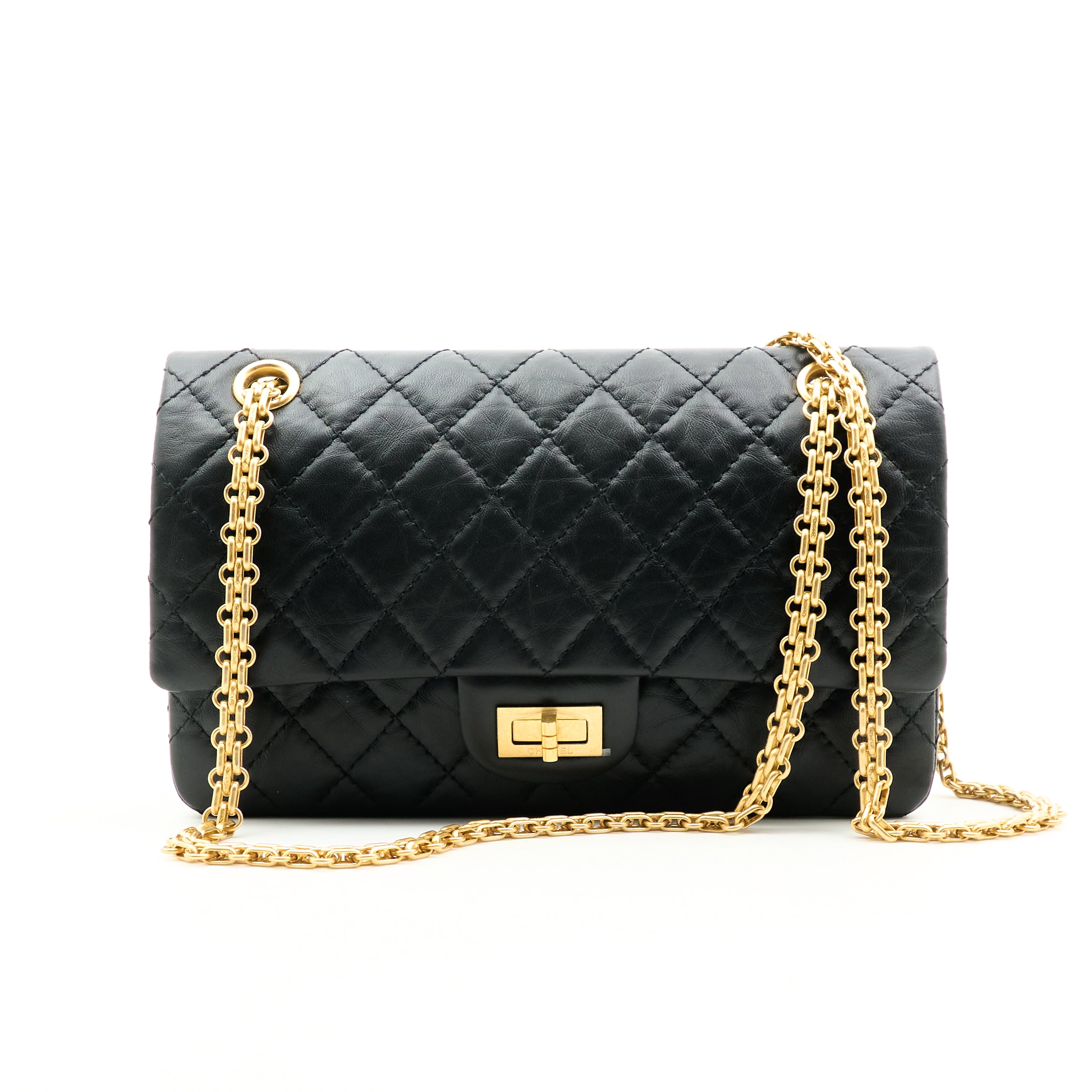 Chanel 2.55 Re-Issue Double Flap Black Bag GHW