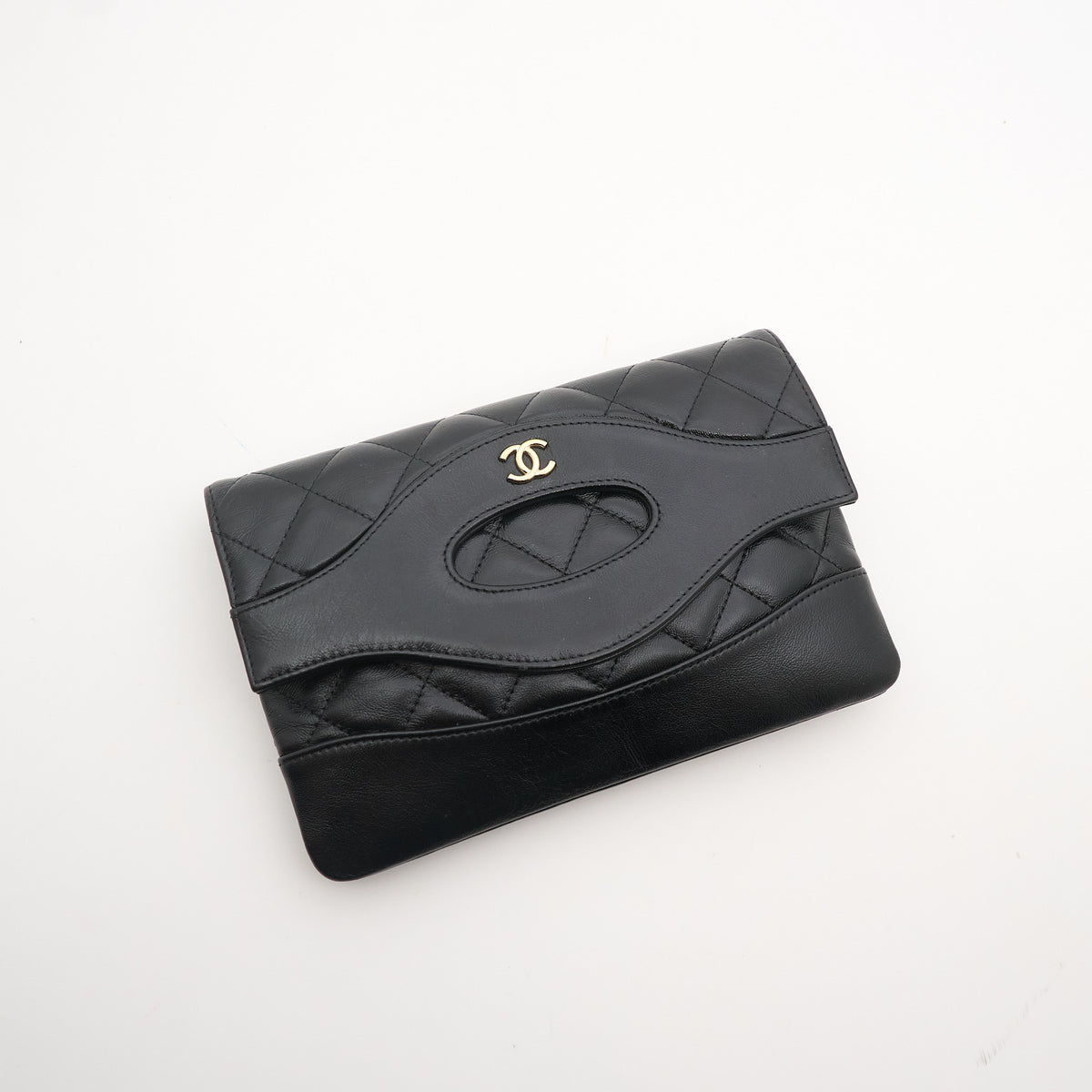Chanel 31 Black Lambskin Clutch LGHW