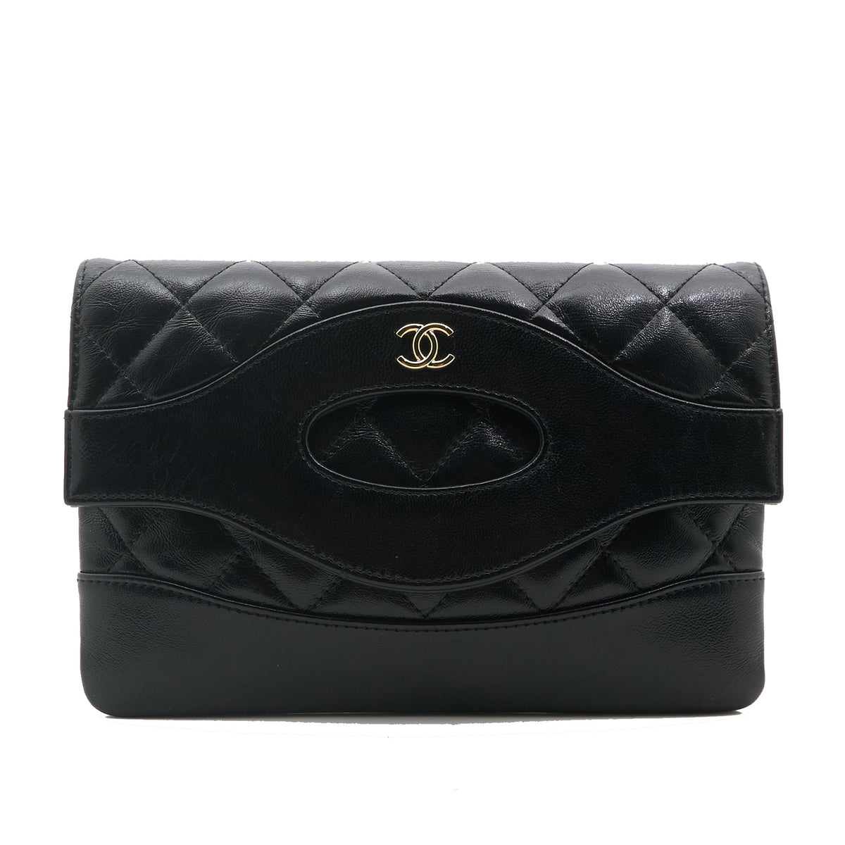 Chanel 31 Black Lambskin Clutch LGHW