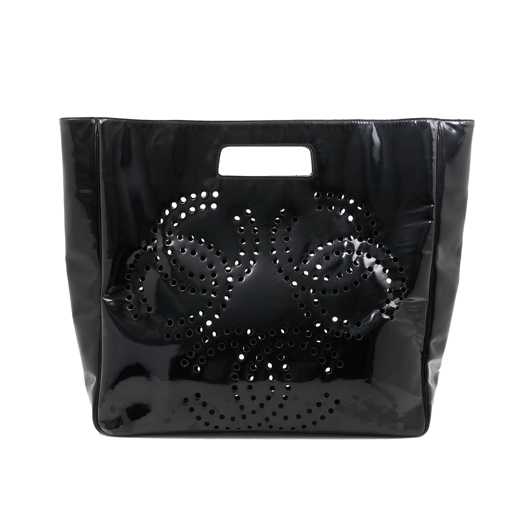 Chanel Black Patent Tote Bag