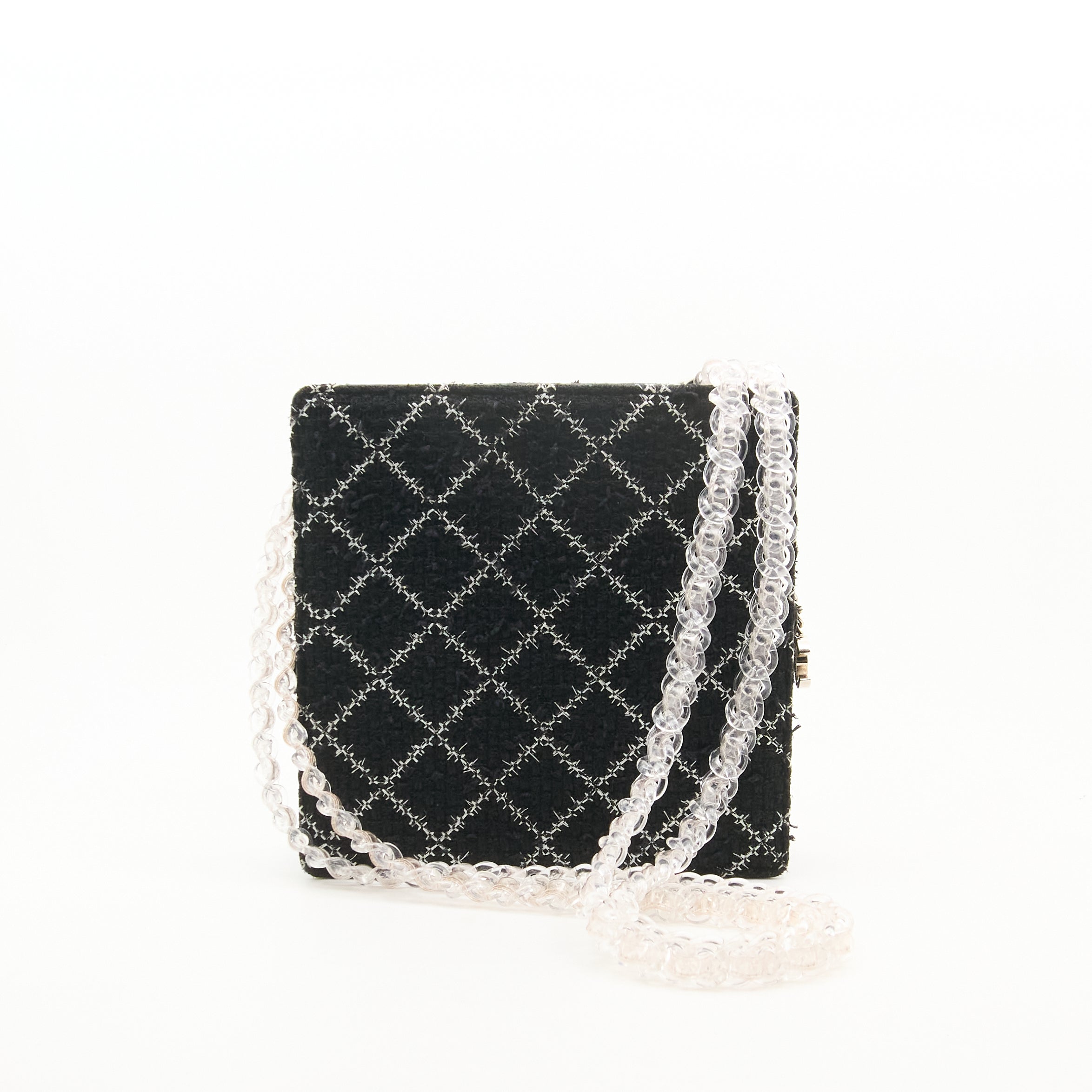 Chanel Black Tweed Shopping Bag