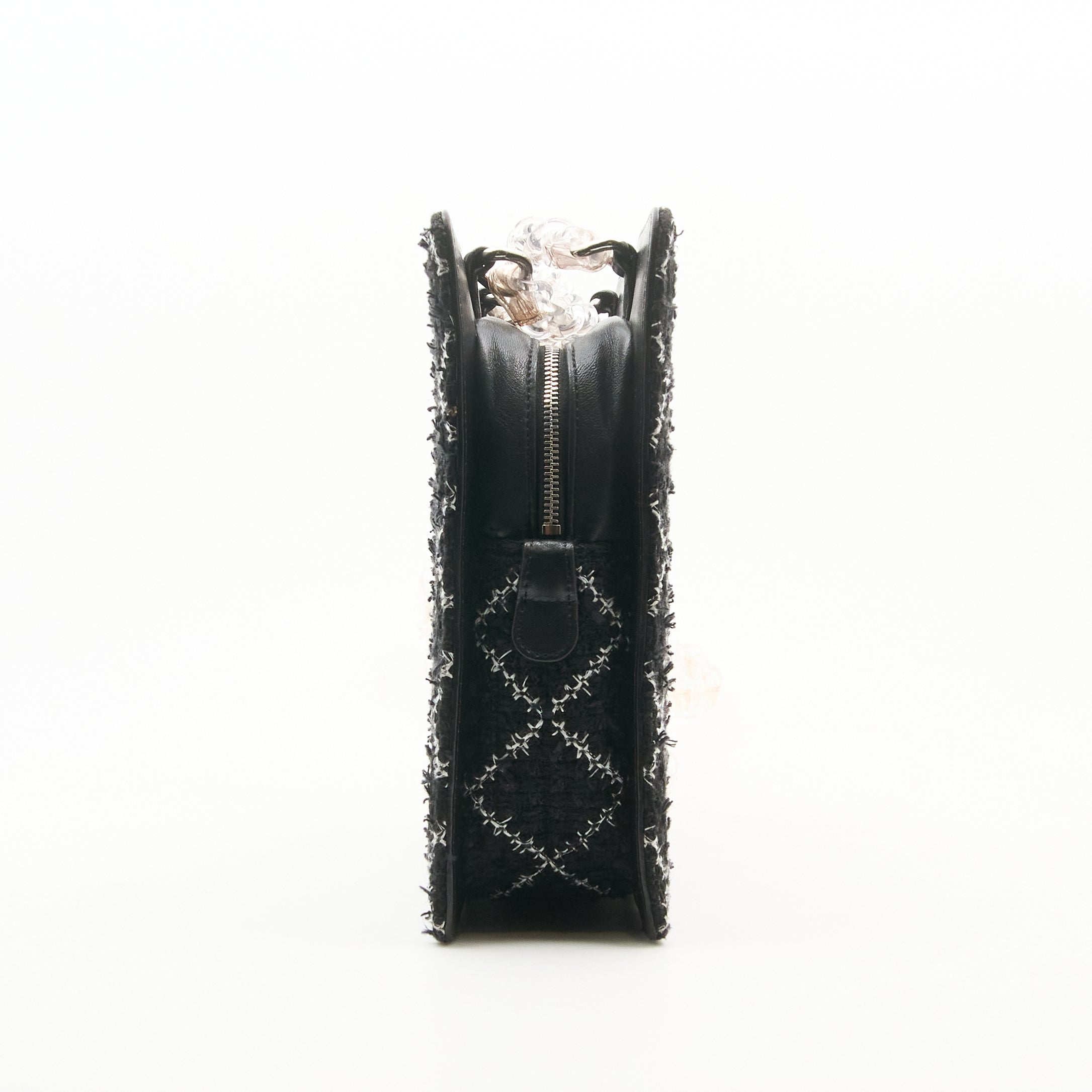 Chanel Black Tweed Shopping Bag