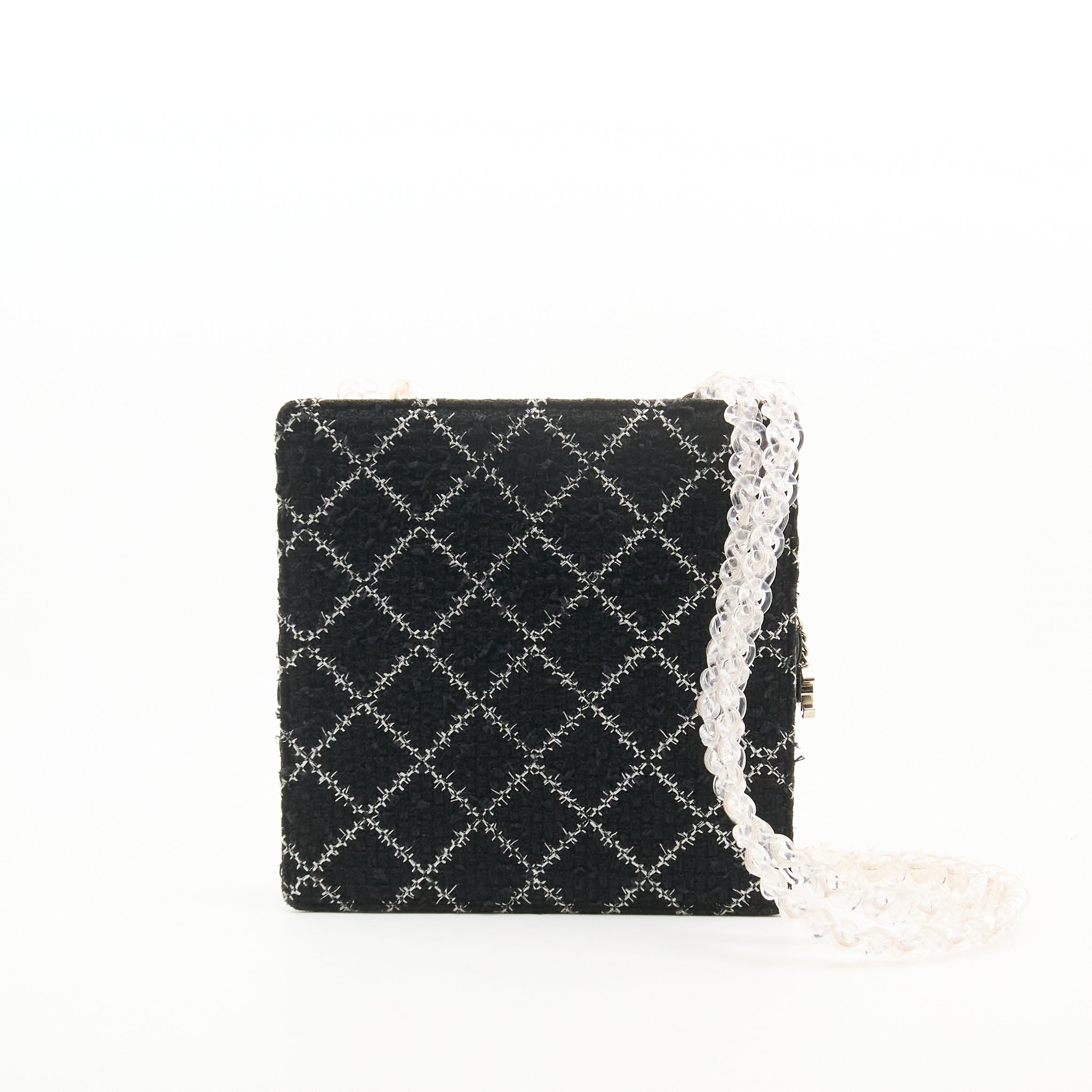 Chanel Black Tweed Shopping Bag