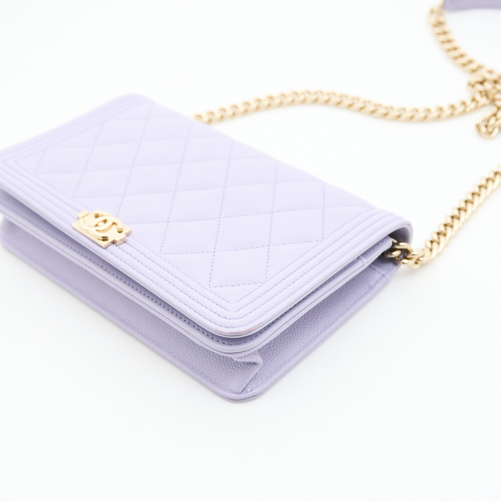 Chanel Boy Lilac WOC LGHW