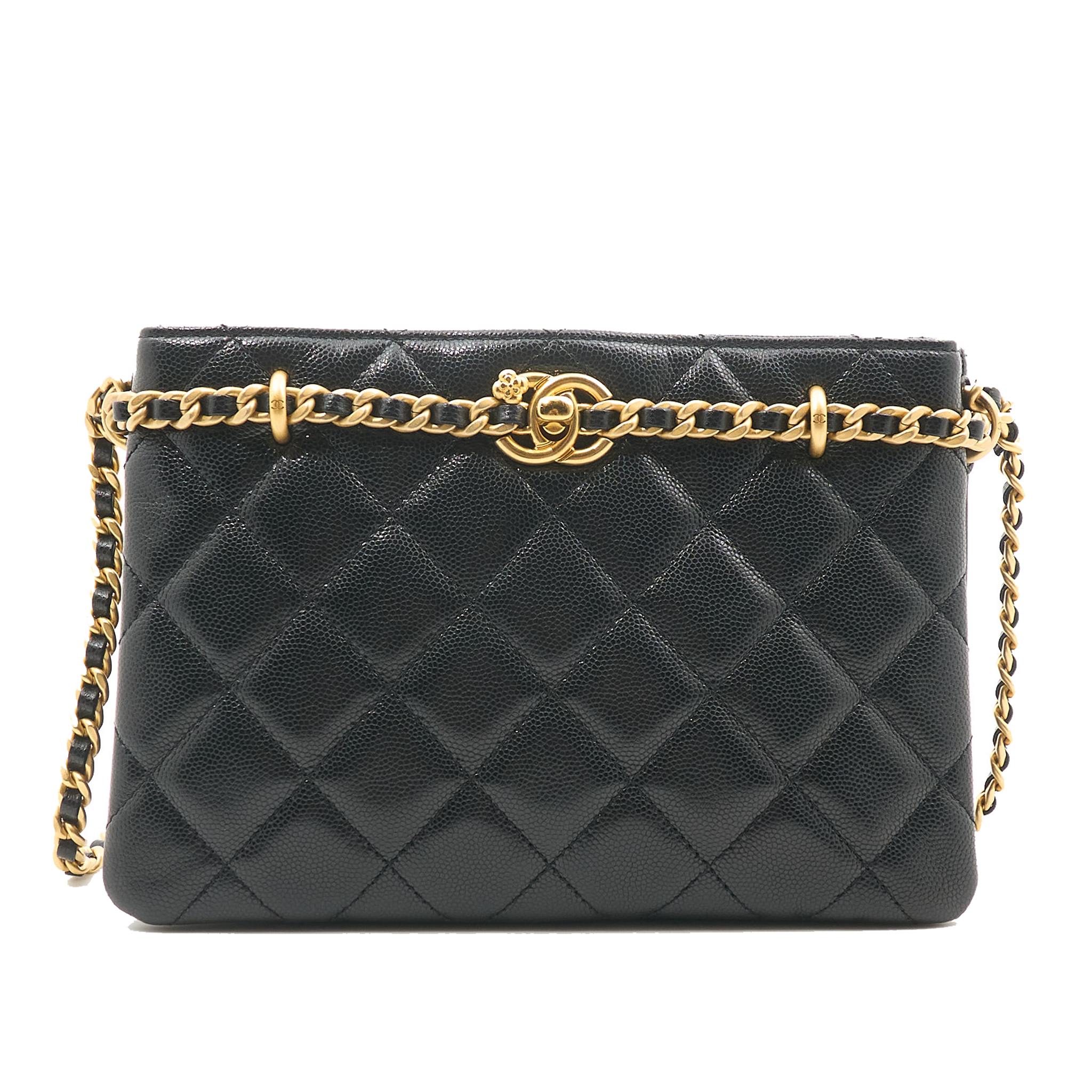 Chanel Camellia Shopping Bag Black Caviar GHW