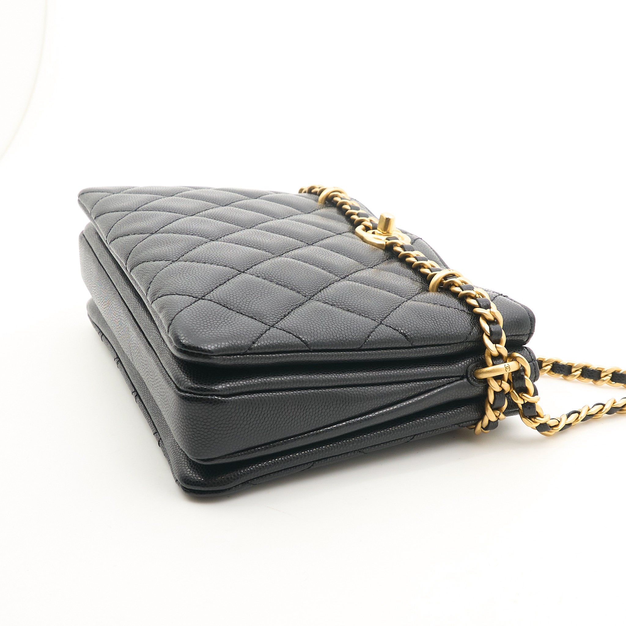 Chanel Camellia Shopping Bag Black Caviar GHW