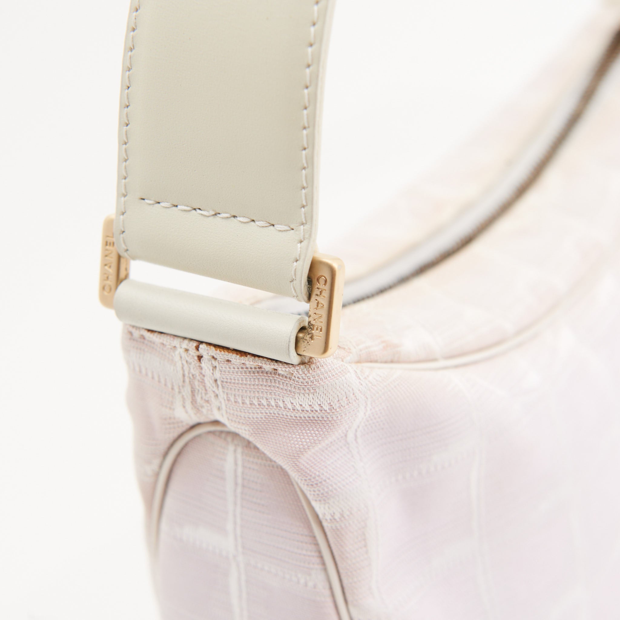 Chanel Canvas Shoulder Bag in Pink GHW