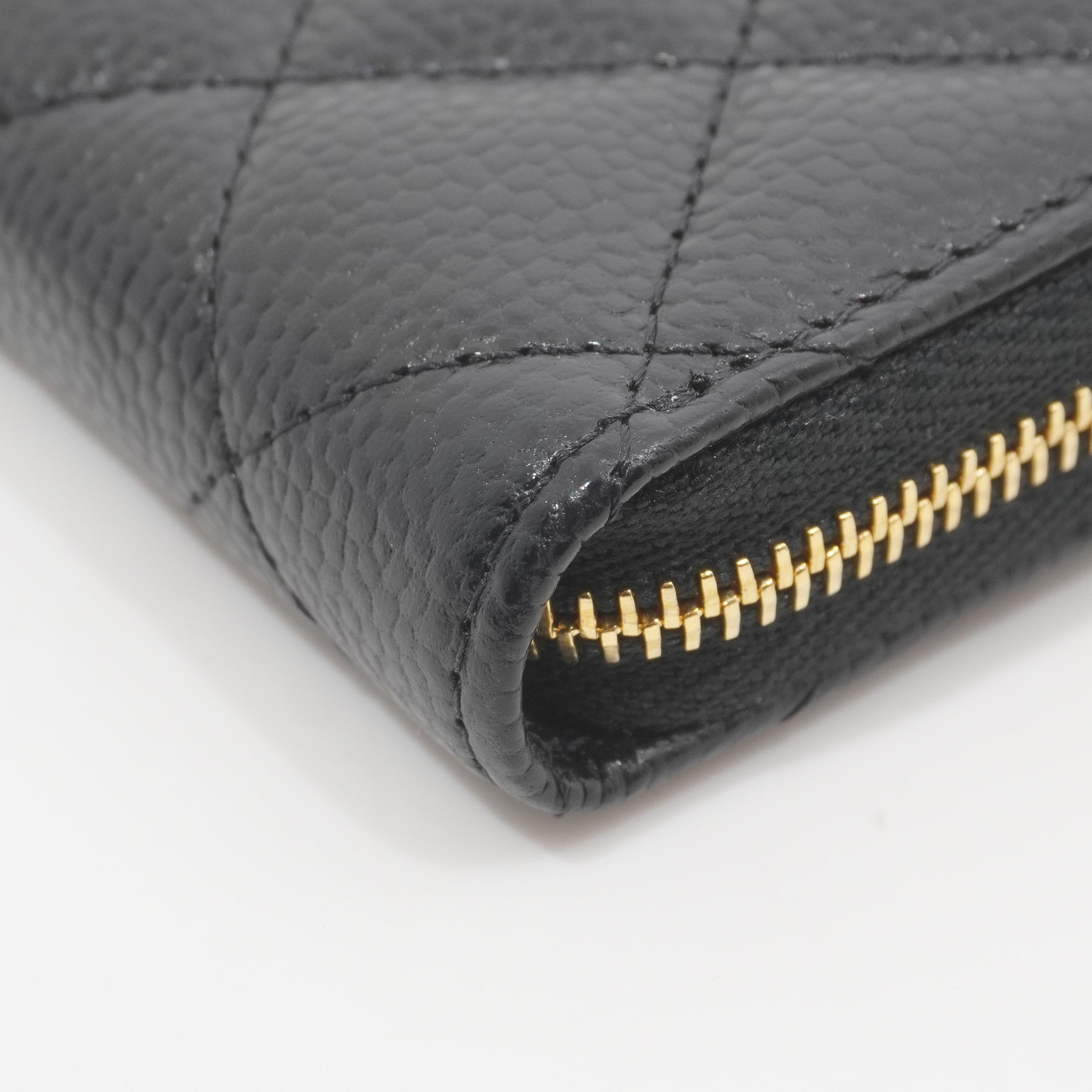Chanel Zip Card Holder Caviar Black GHW