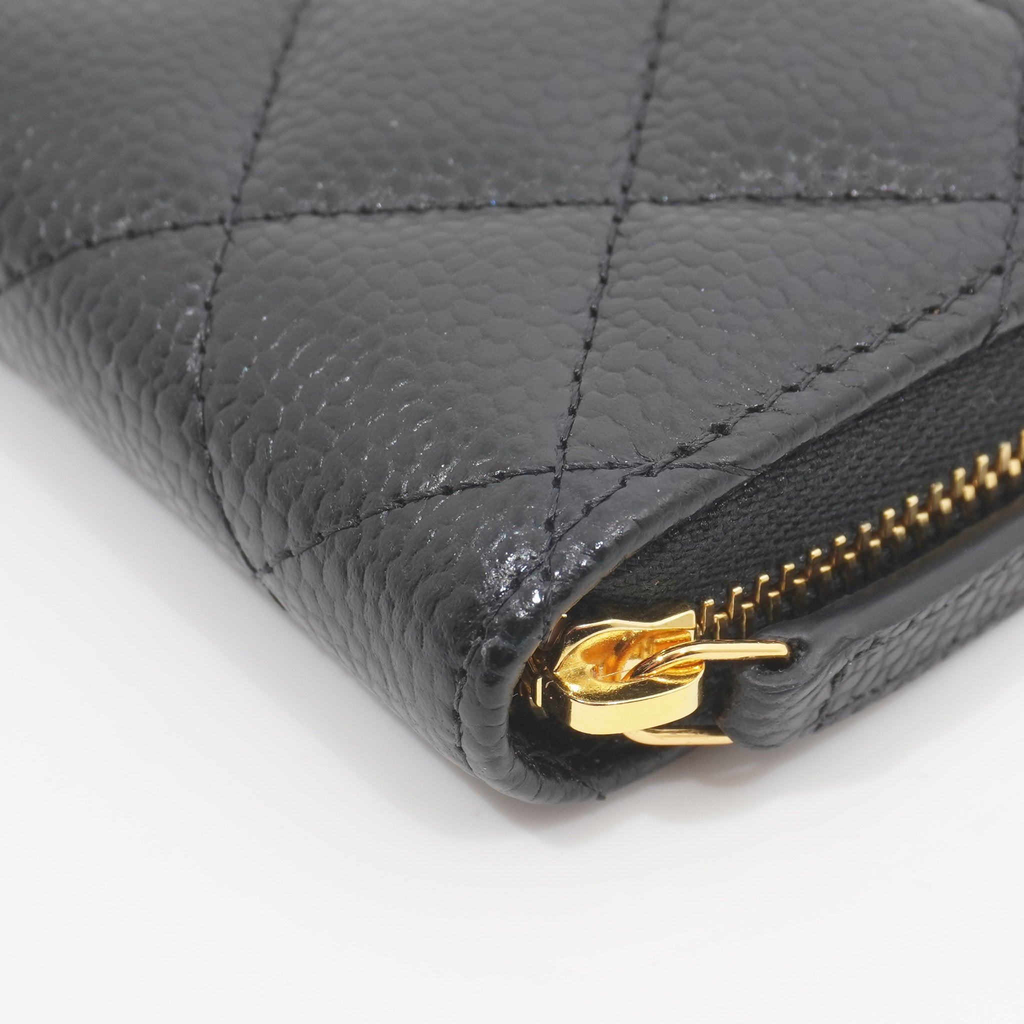 Chanel Zip Card Holder Caviar Black GHW