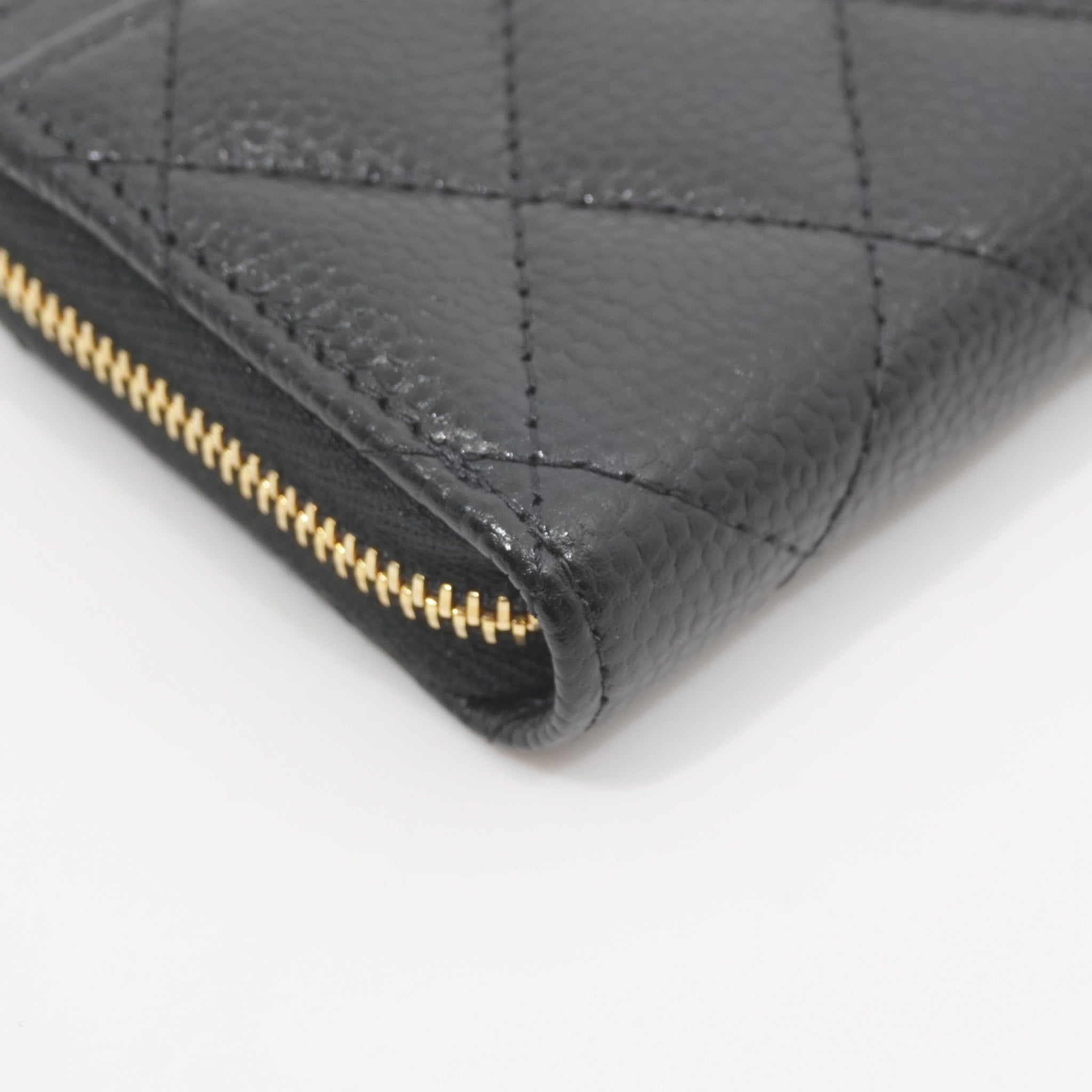 Chanel Zip Card Holder Caviar Black GHW