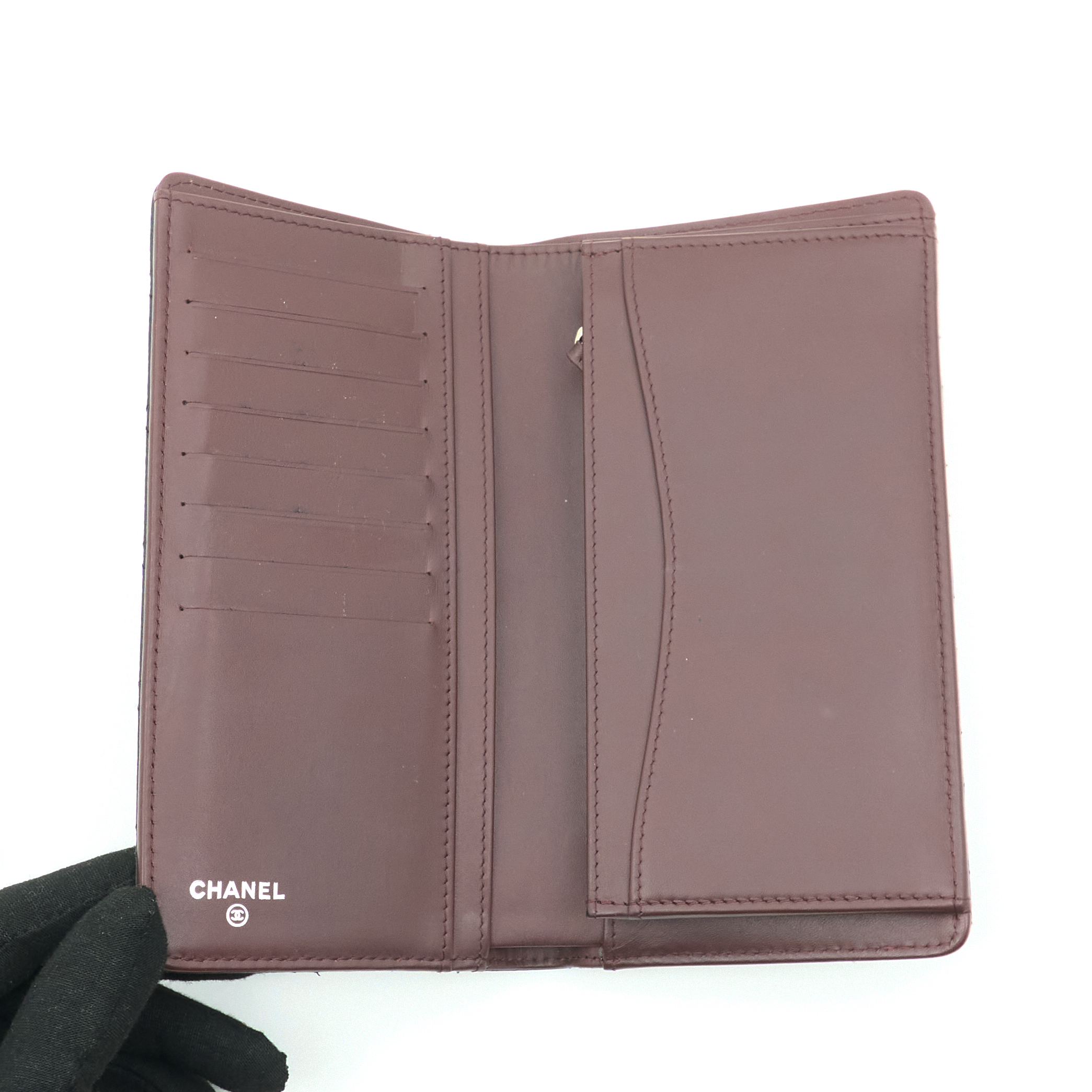 Chanel Caviar Black Long Wallet SHW