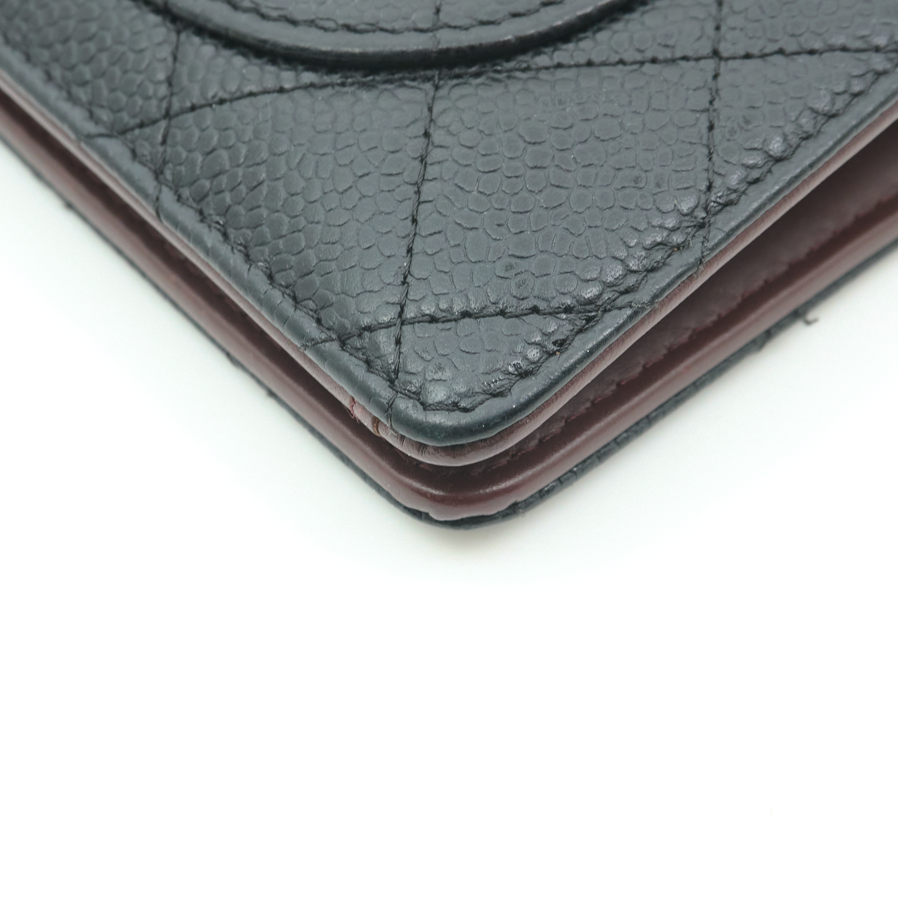 Chanel Caviar Black Long Wallet SHW