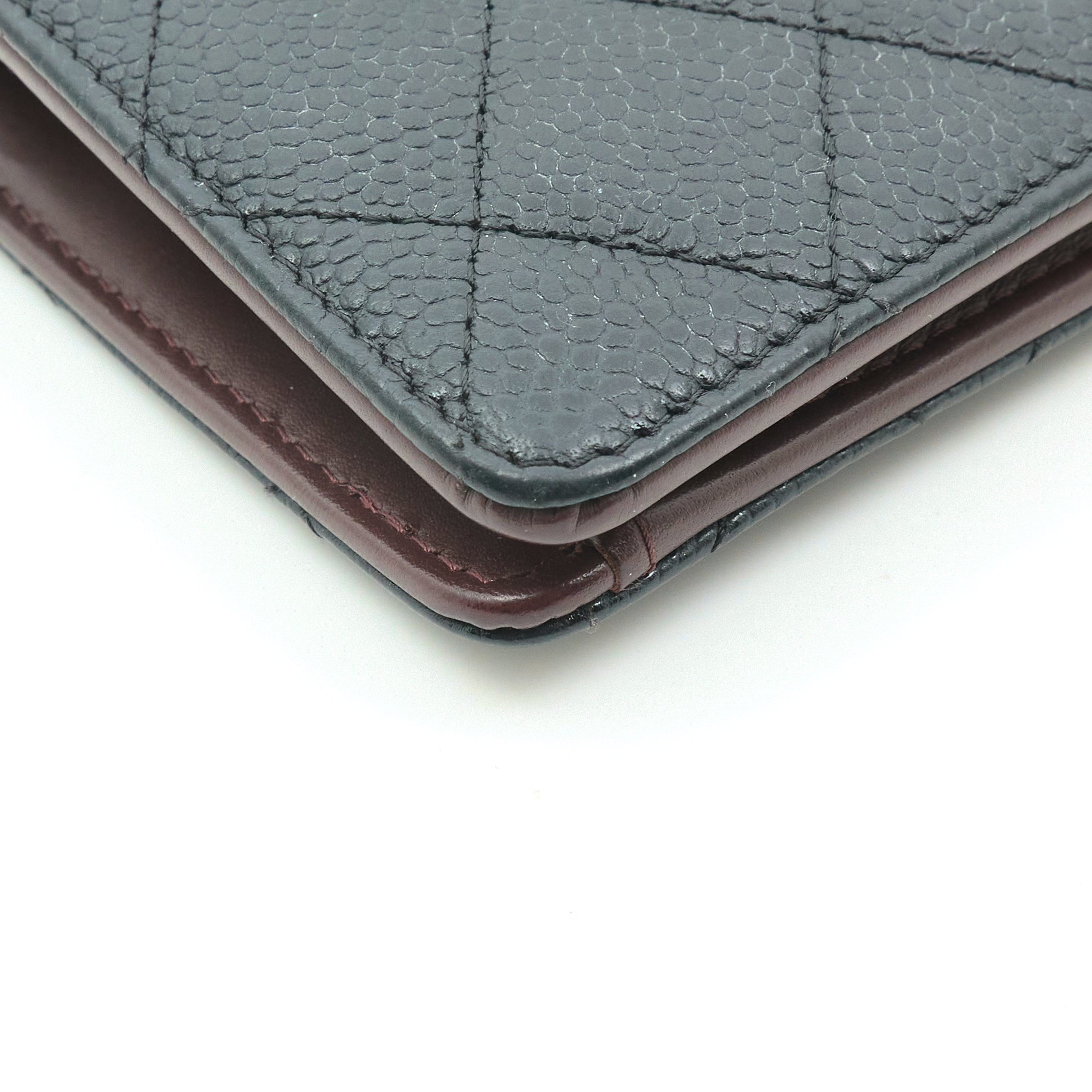 Chanel Caviar Black Long Wallet SHW