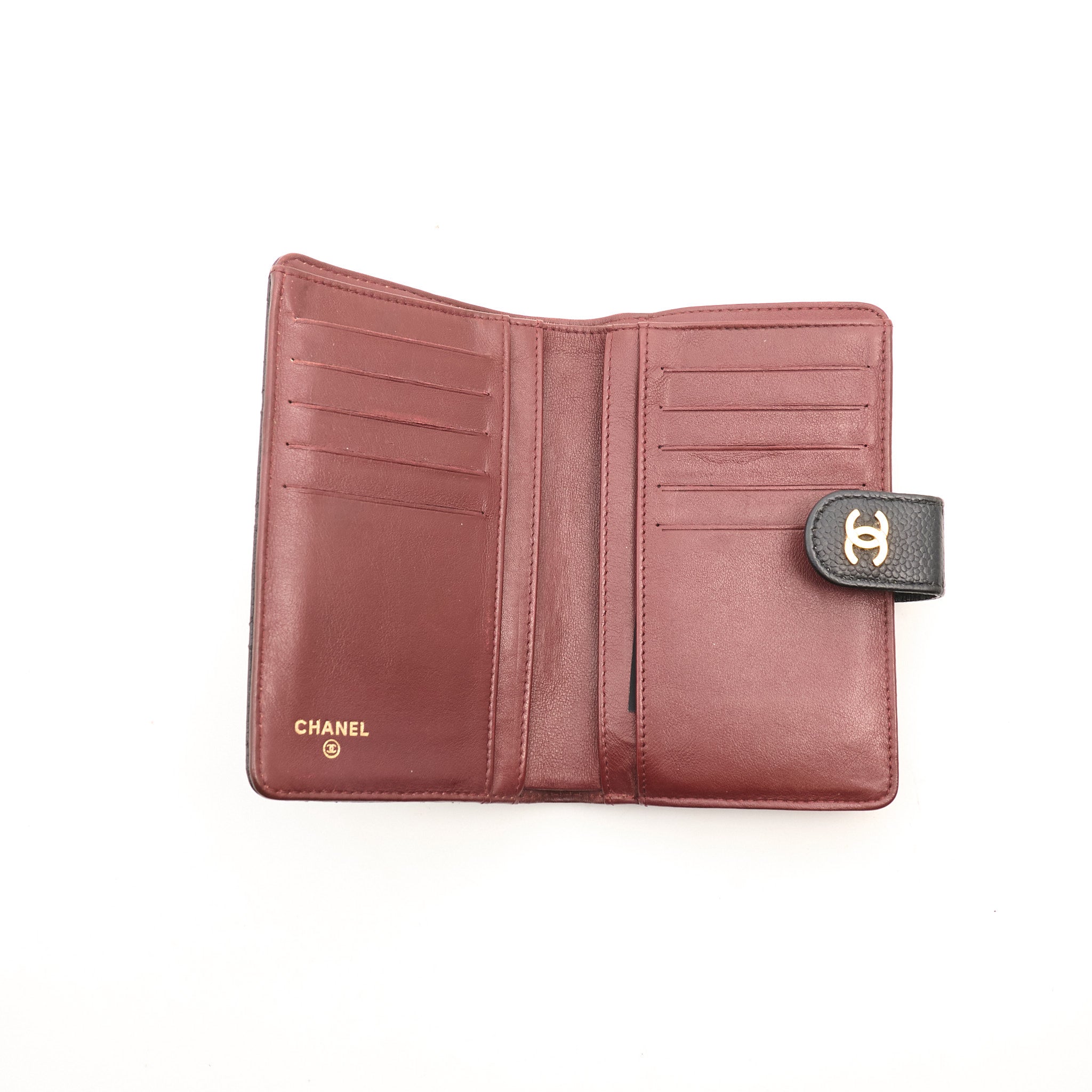 Chanel Caviar Double Sided Wallet Black GHW