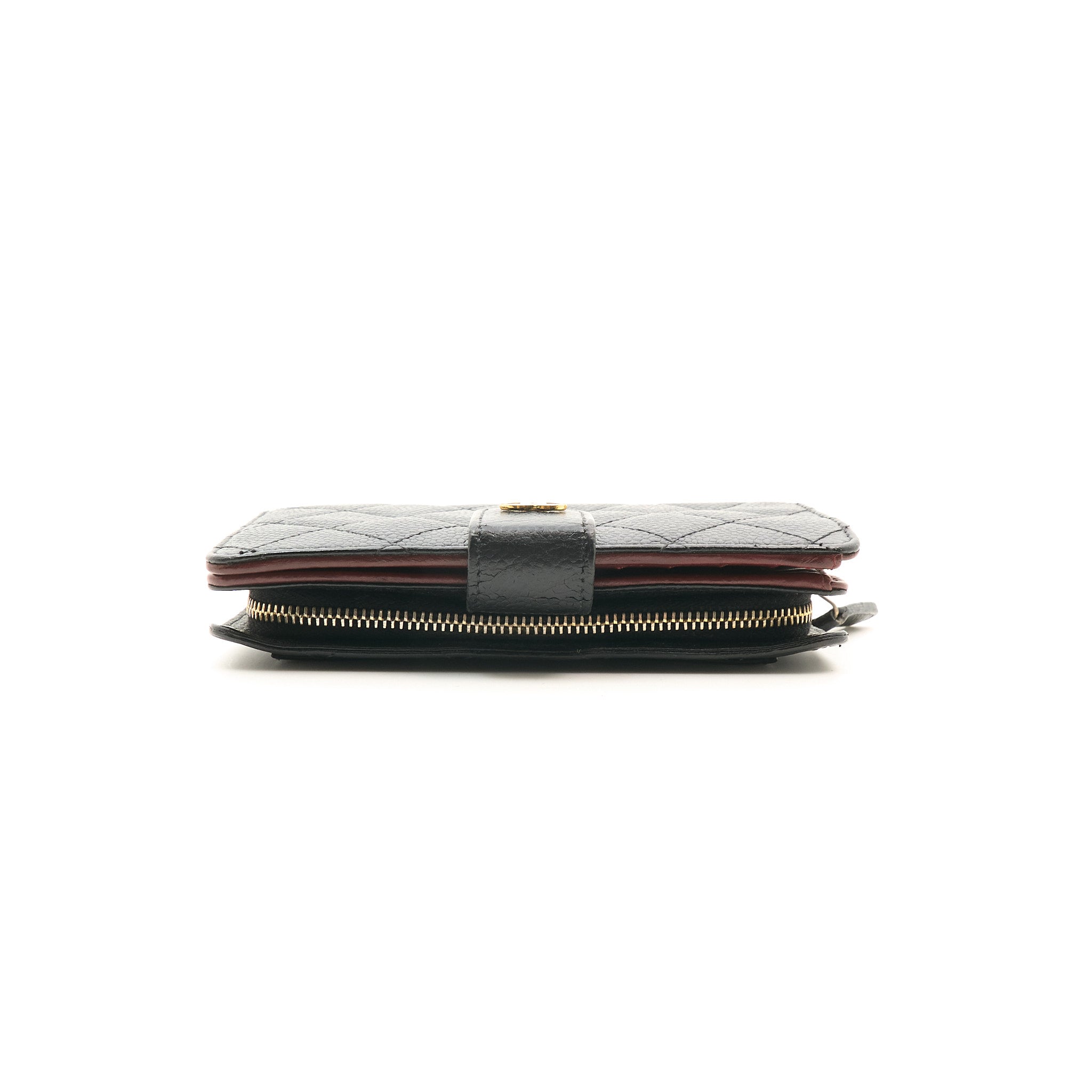 Chanel Caviar Double Sided Wallet Black GHW