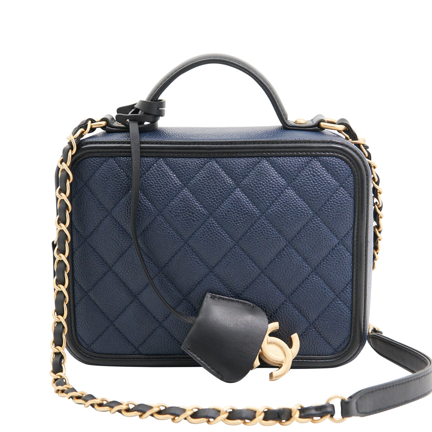 Chanel Caviar Quilted Handbag in Navy GHW