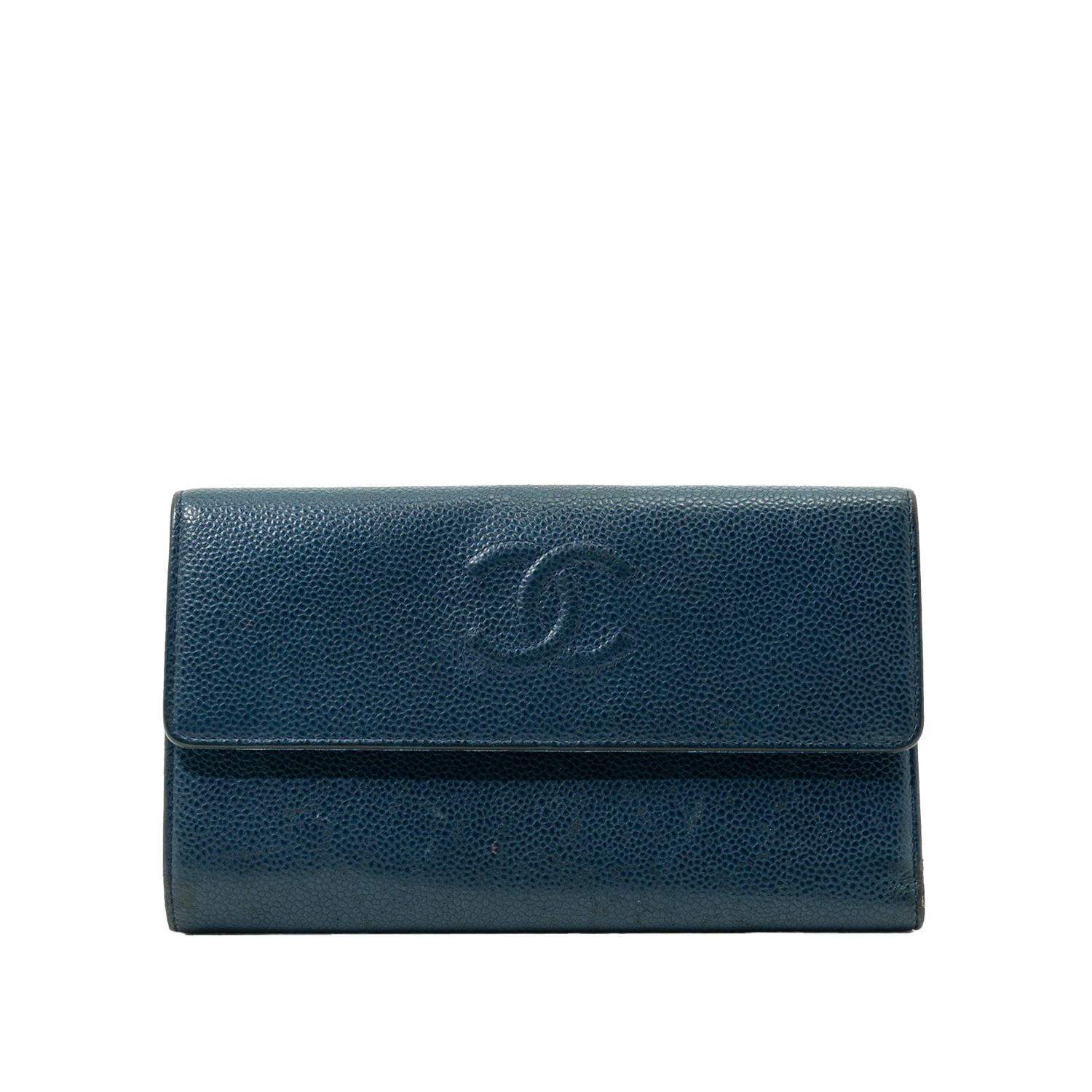 Chanel Caviar Wallet in Navy