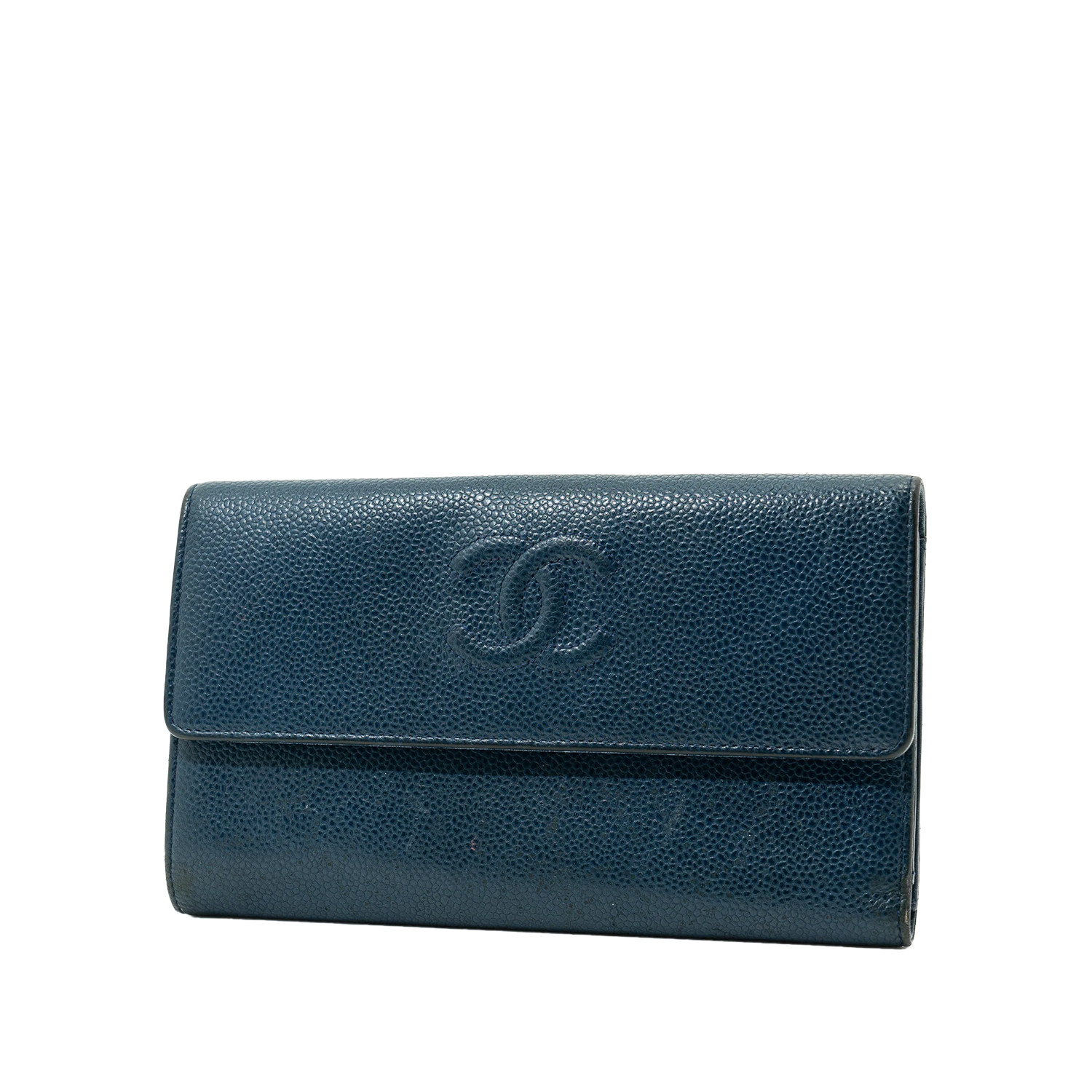 Chanel Caviar Wallet in Navy