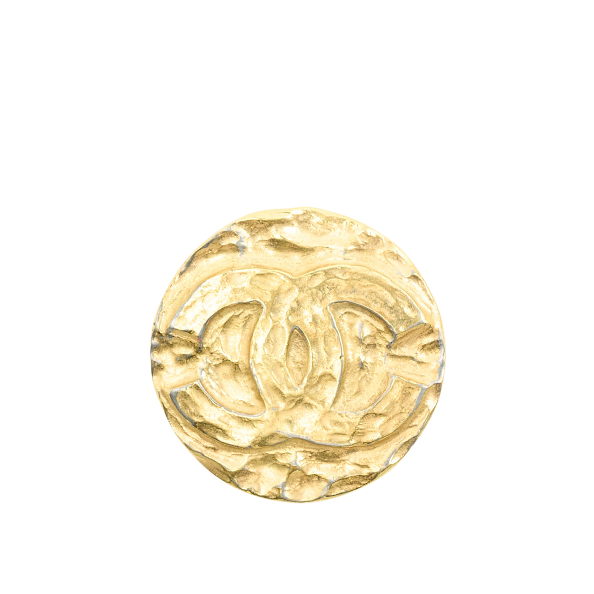 Chanel CC Gold Brooch