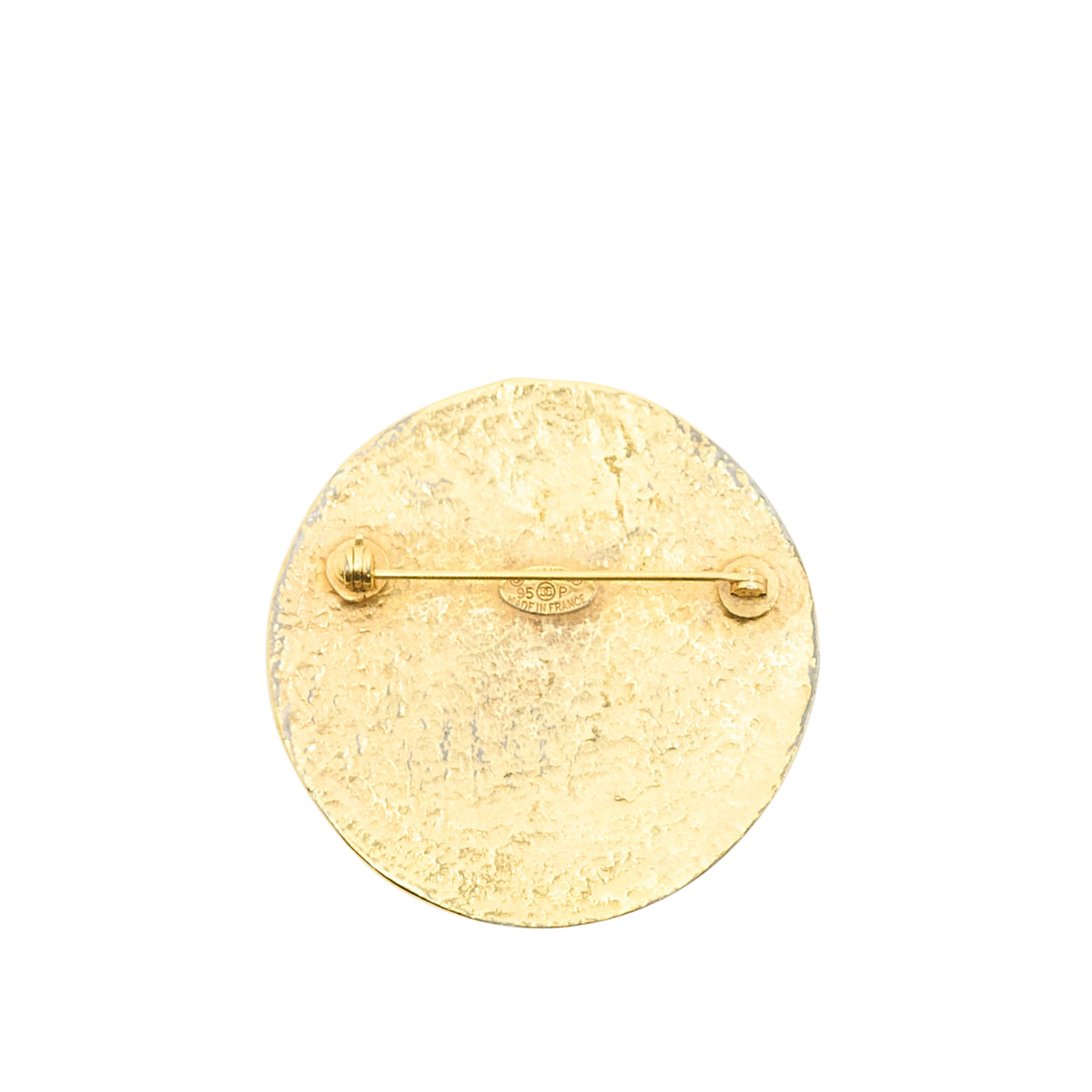 Chanel CC Gold Brooch
