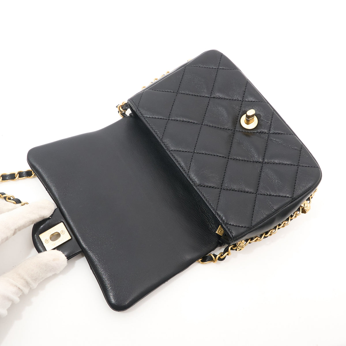 Chanel Chain Around Mini Fap Crossbody Bag GHW