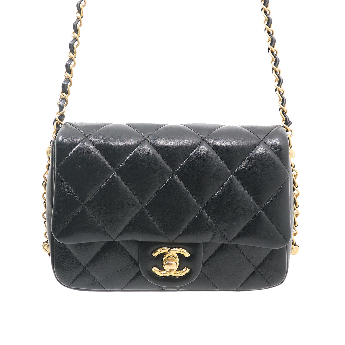 Chanel Chain Around Mini Fap Crossbody Bag GHW