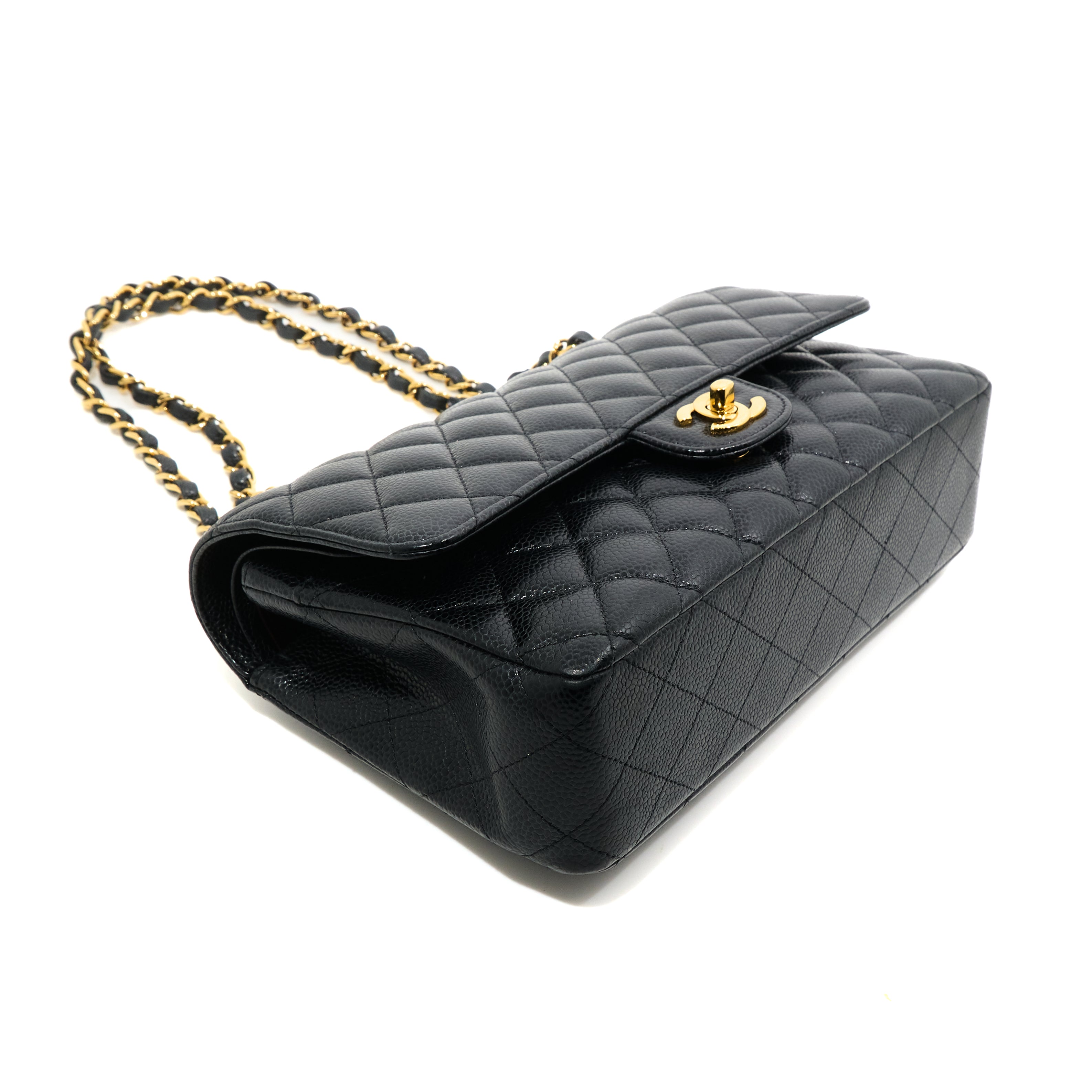 Chanel Classic Double Flap Medium Black Caviar Bag GHW