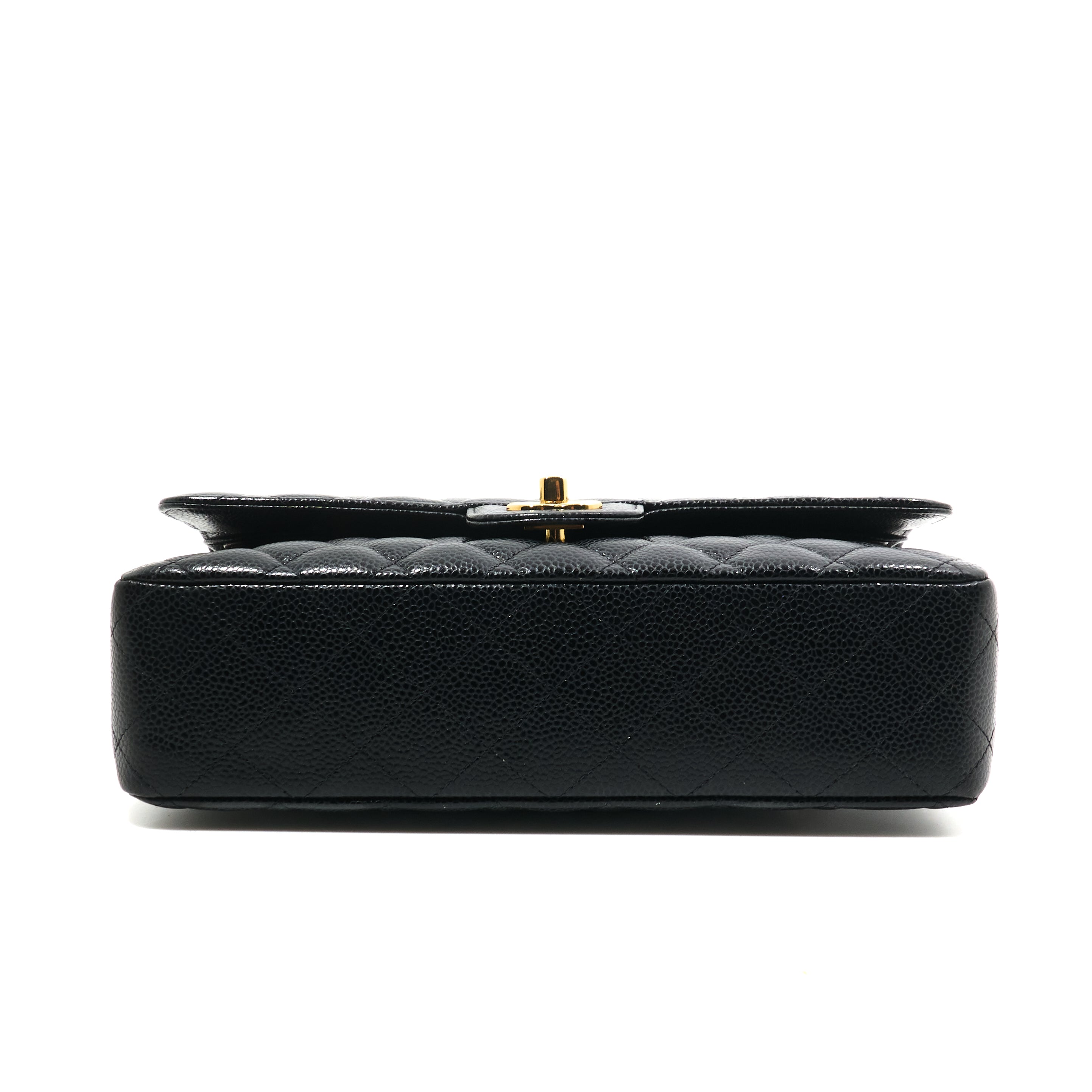 Chanel Classic Double Flap Medium Black Caviar Bag GHW