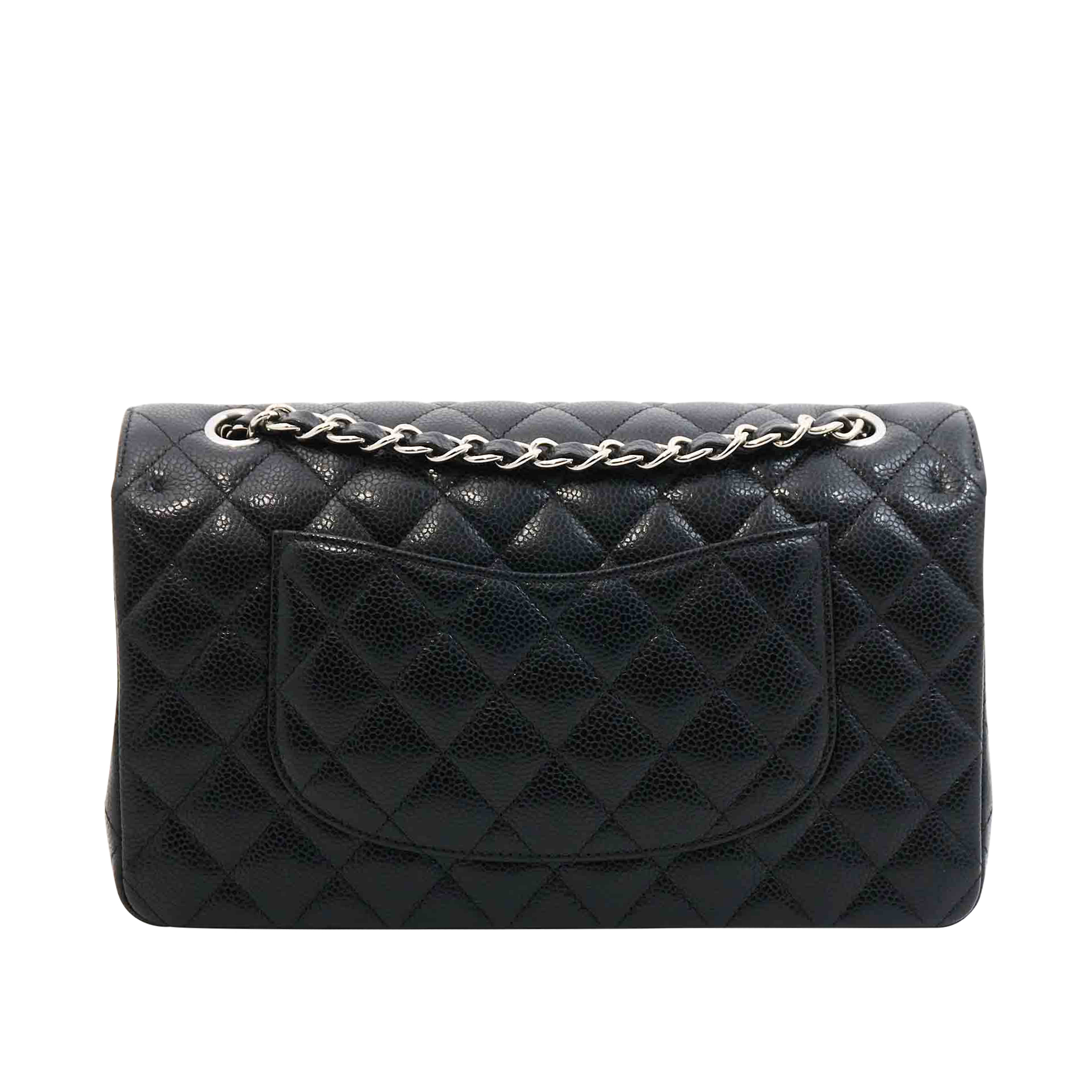 Chanel Classic Flap Medium Black Caviar Bag SHW