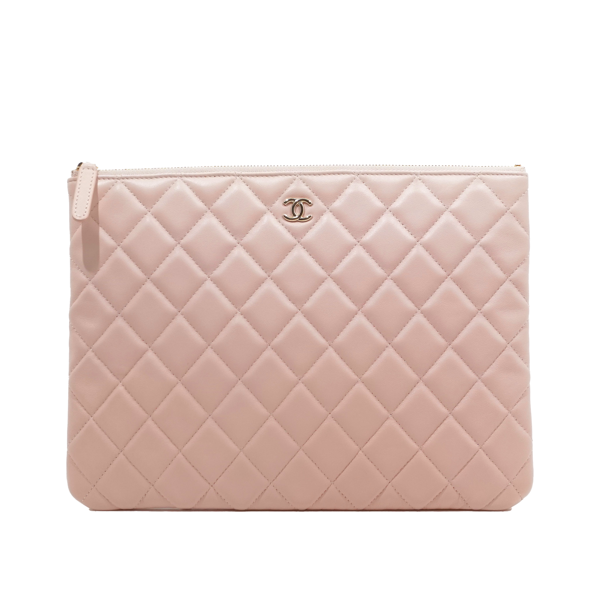 Chanel Pastel PInk Quilted Clutch
