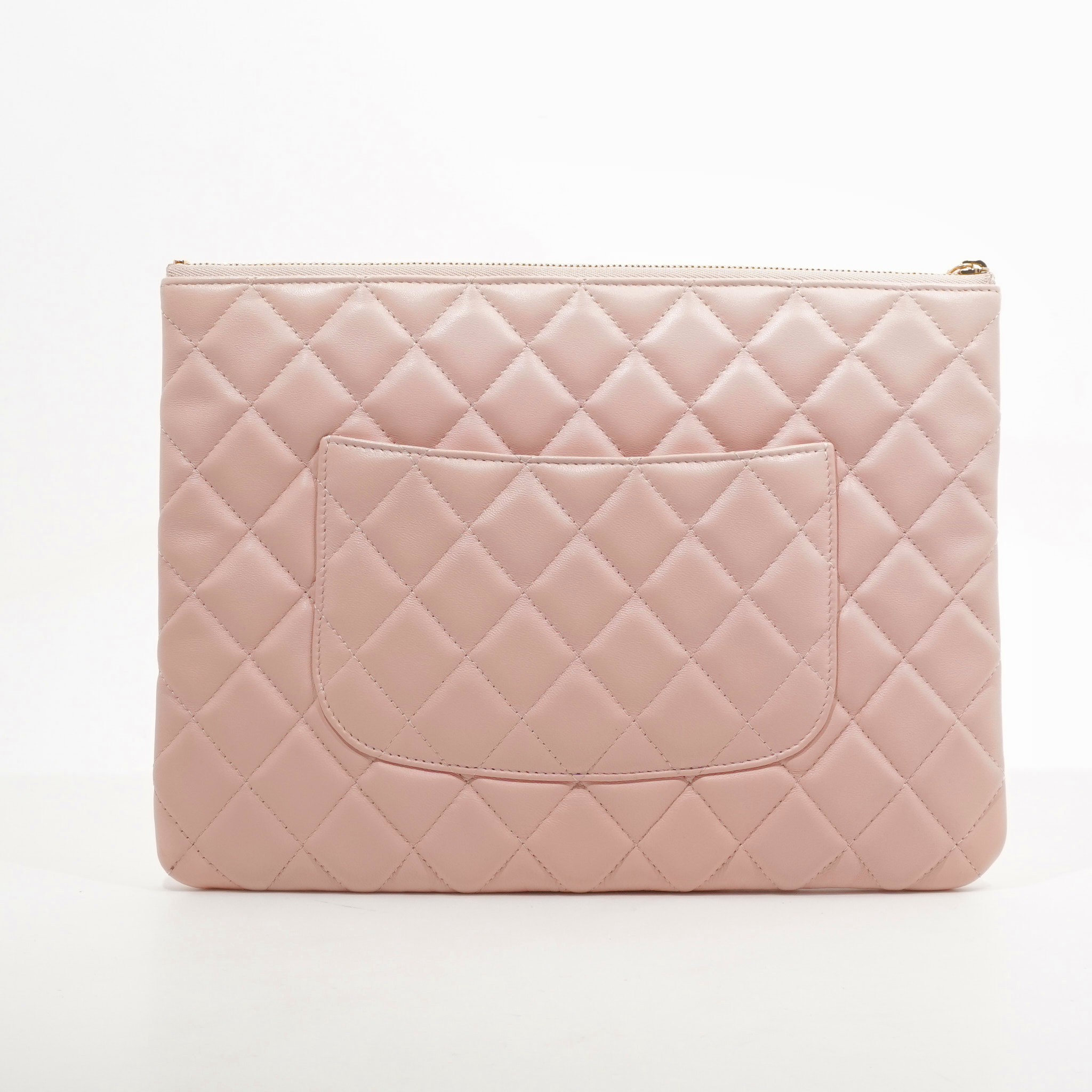 Chanel Pastel PInk Quilted Clutch