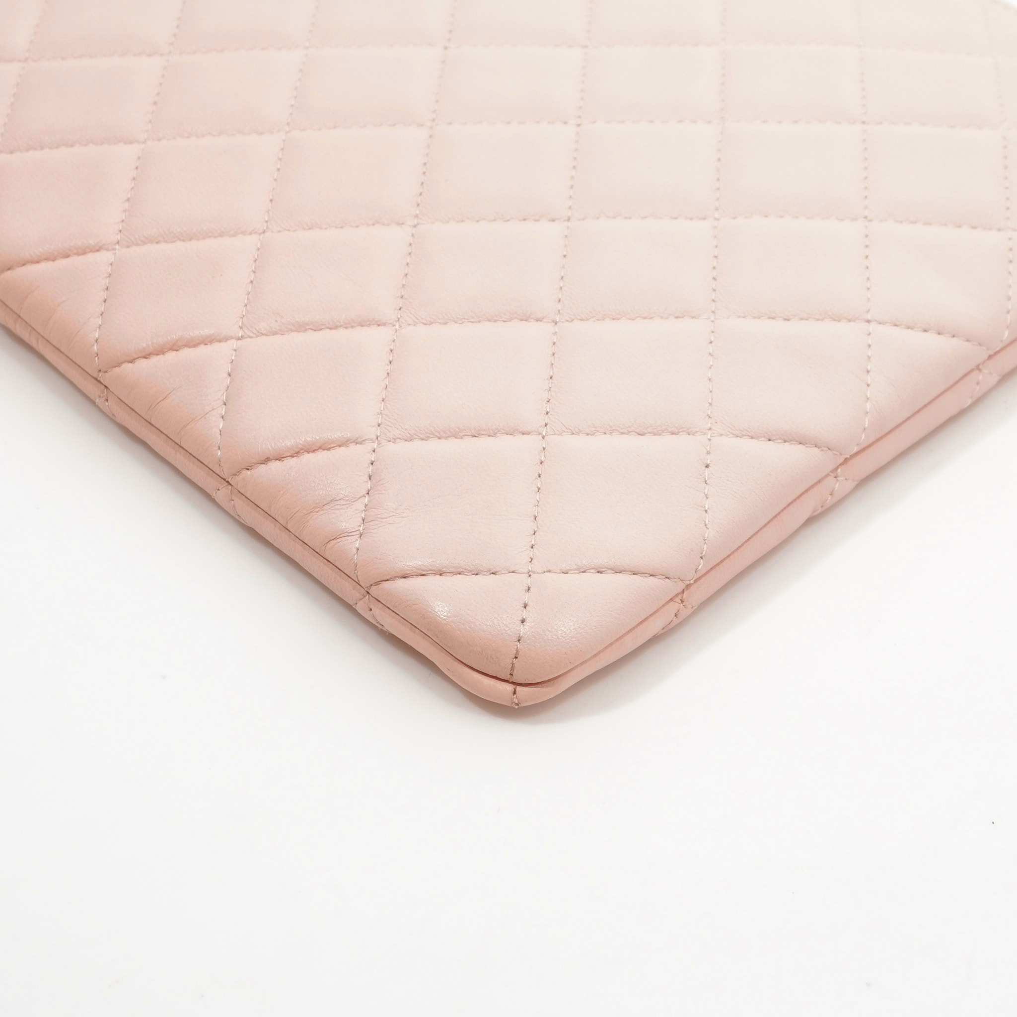 Chanel Pastel PInk Quilted Clutch