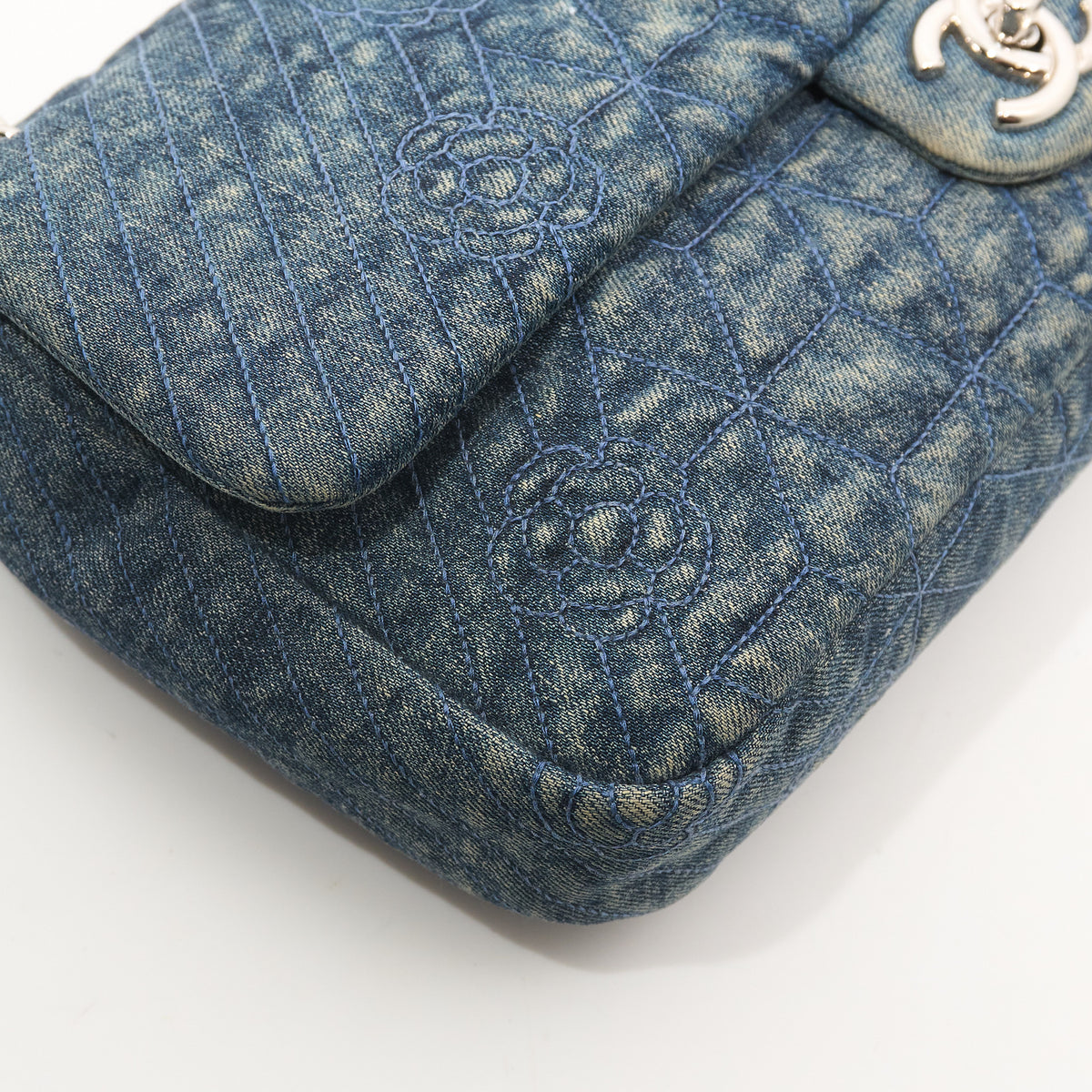 Chanel Denim Camillia Bag
