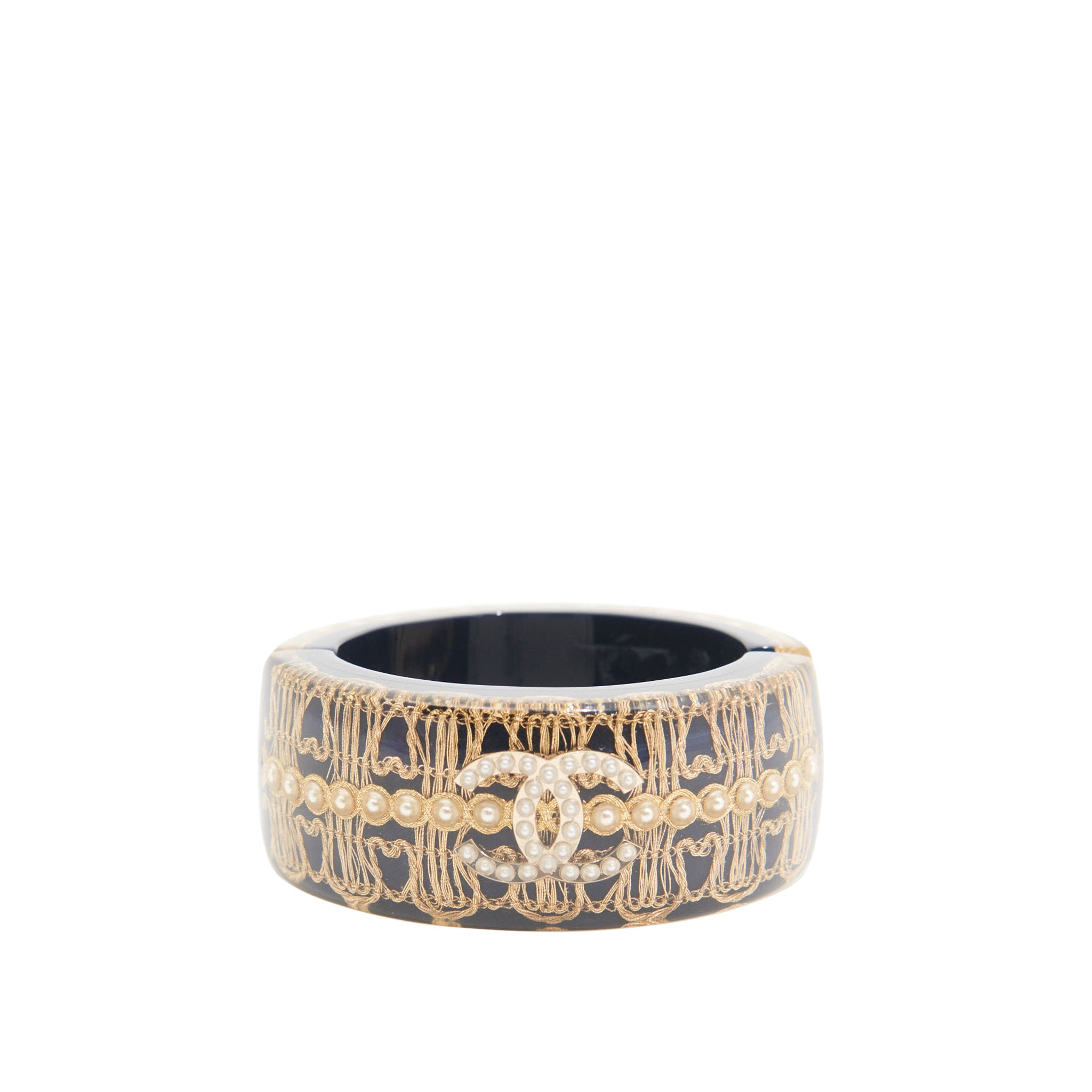 Chanel Double Pearl Cuff Bracelet