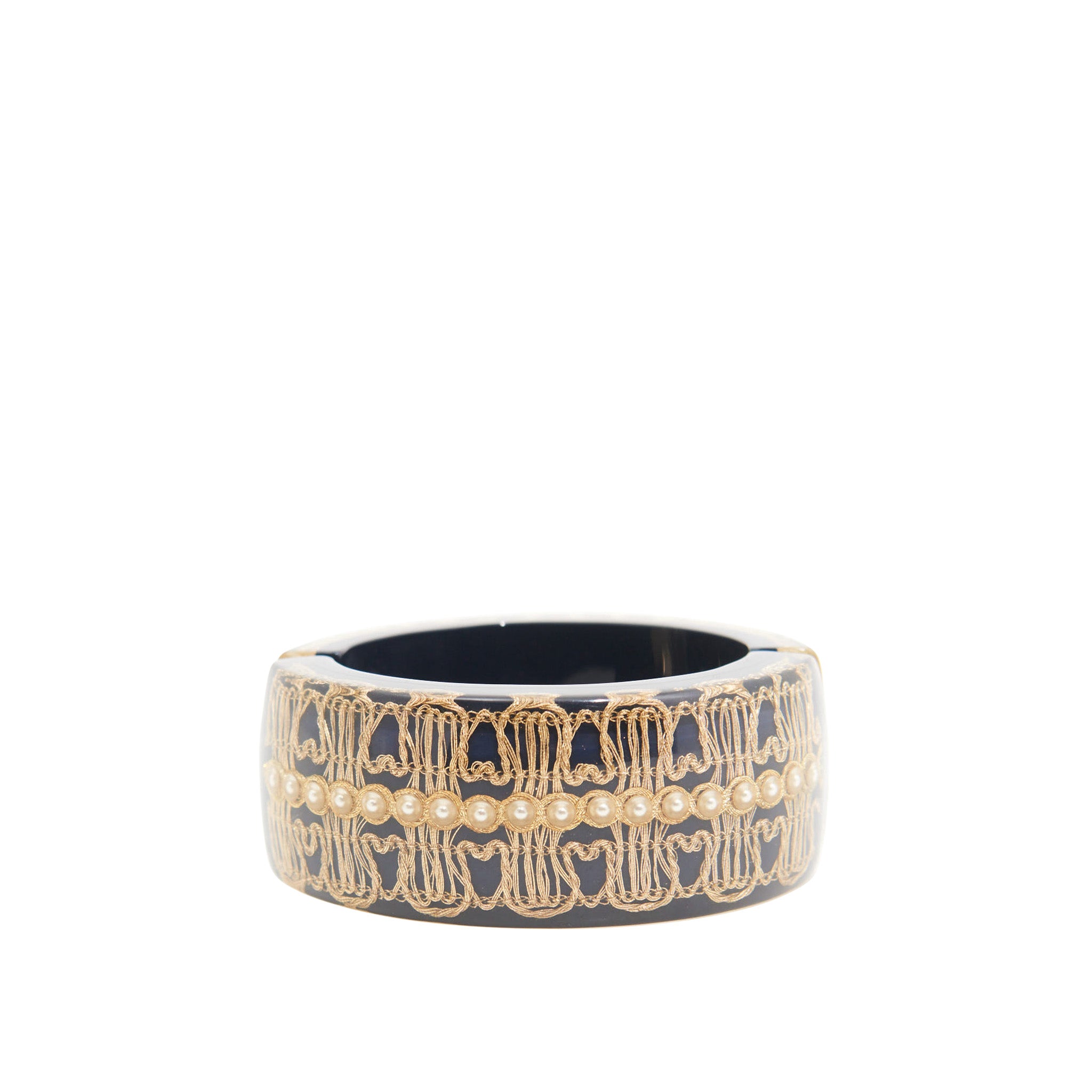 Chanel Double Pearl Cuff Bracelet